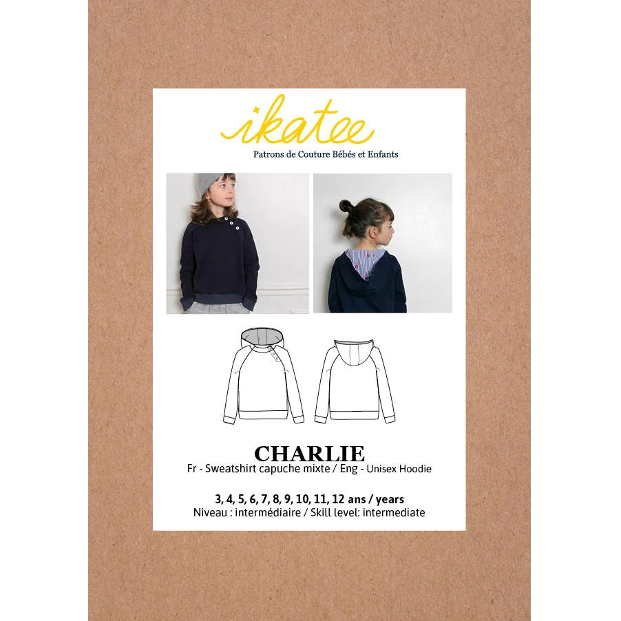 Charlie Hoodie Pattern for Kids Ages 3-12 Years | Cozy Pullover Sweatshirt for Boys & Girls | Perfect for School, Playdates & Outdoor Activities