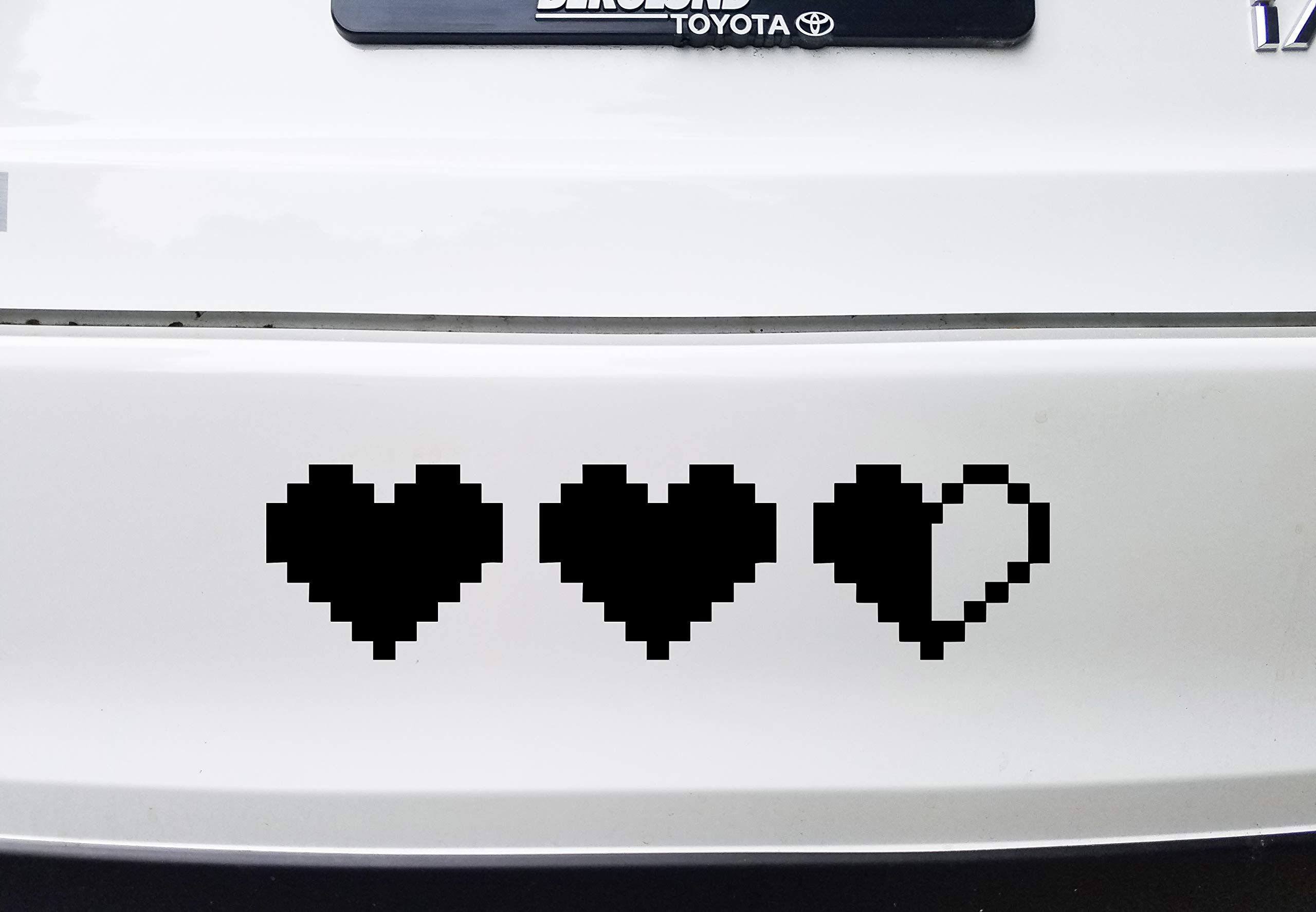 8-Bit Vintage Video Game Red Heart Life Bar Vinyl Decal - Die Cut Sticker 10
