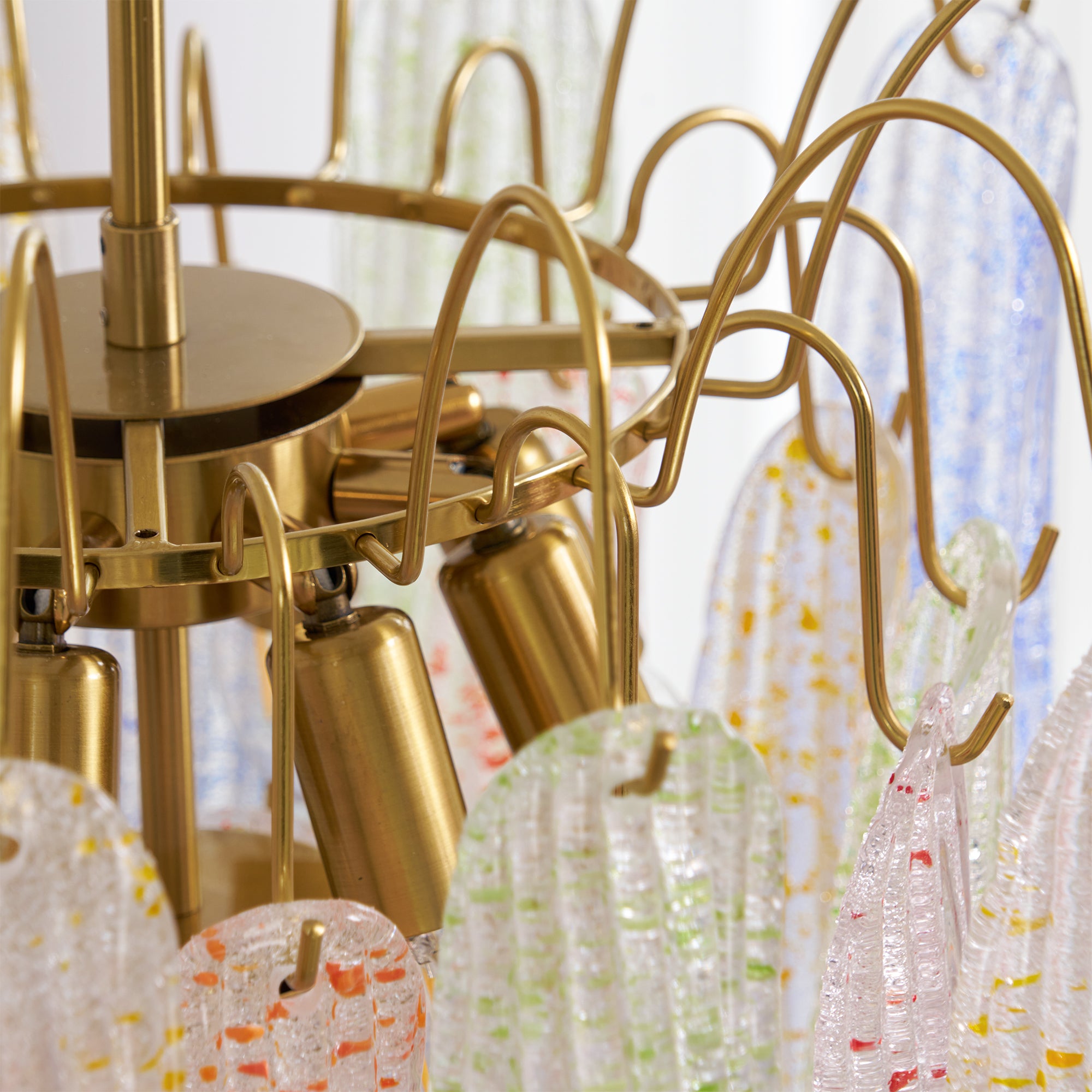 Elegant Mazzega Murano Glass Chandelier - Handcrafted Italian Lighting Fixture for Dining Room, Living Room & Bedroom Decor