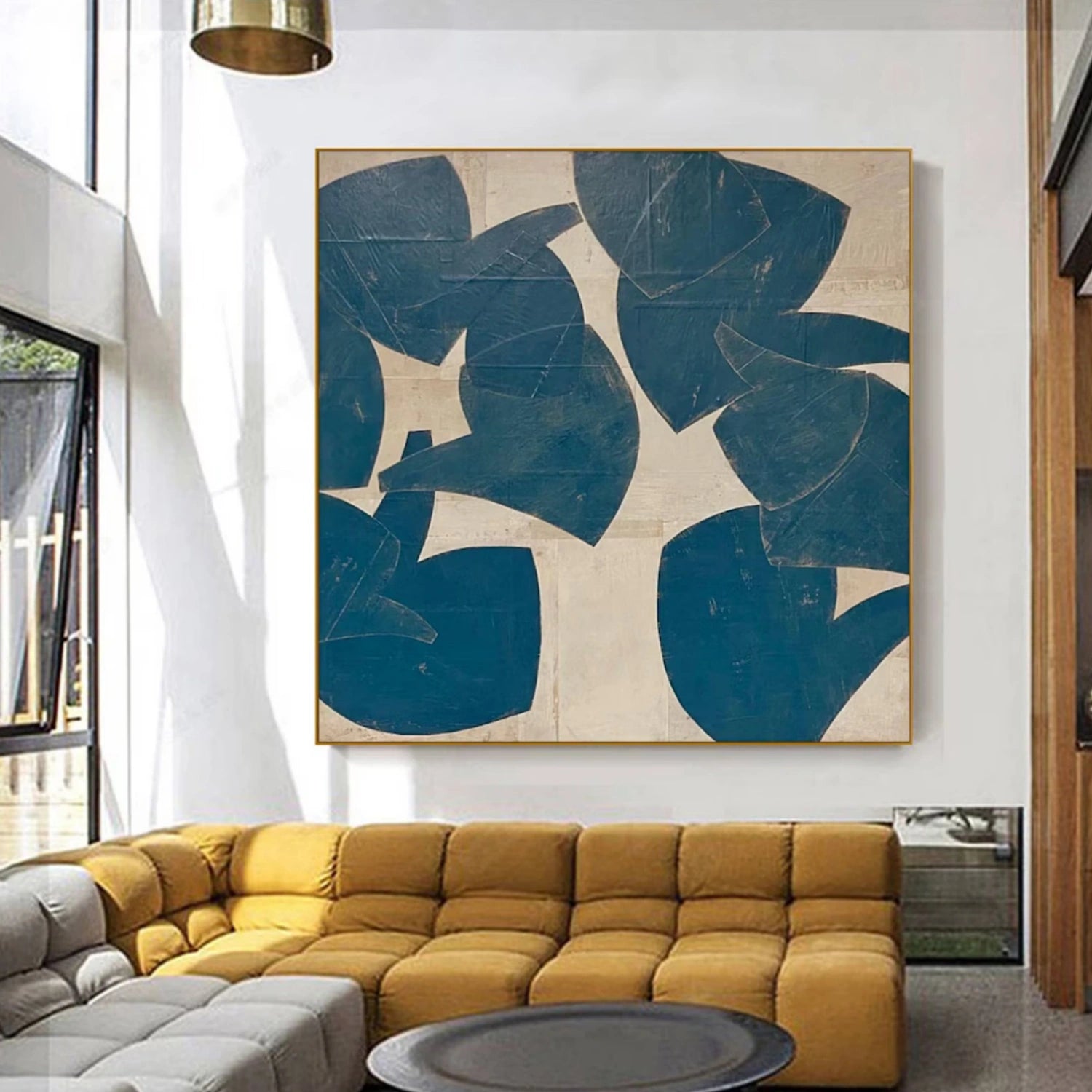 Abstract Painting #AB 418 - Modern Wall Art Decor for Living Room, Bedroom & Office - Handmade Canvas Artwork