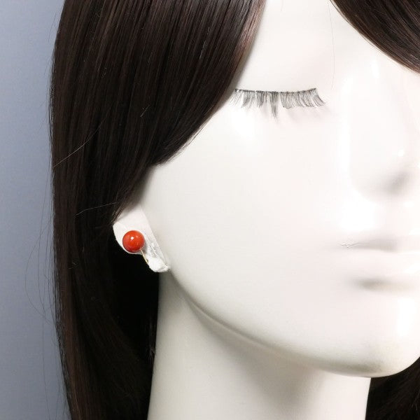 18K Yellow Gold Coral Earrings for Women - Elegant Dangle Drop Earrings for Wedding, Party & Special Occasions