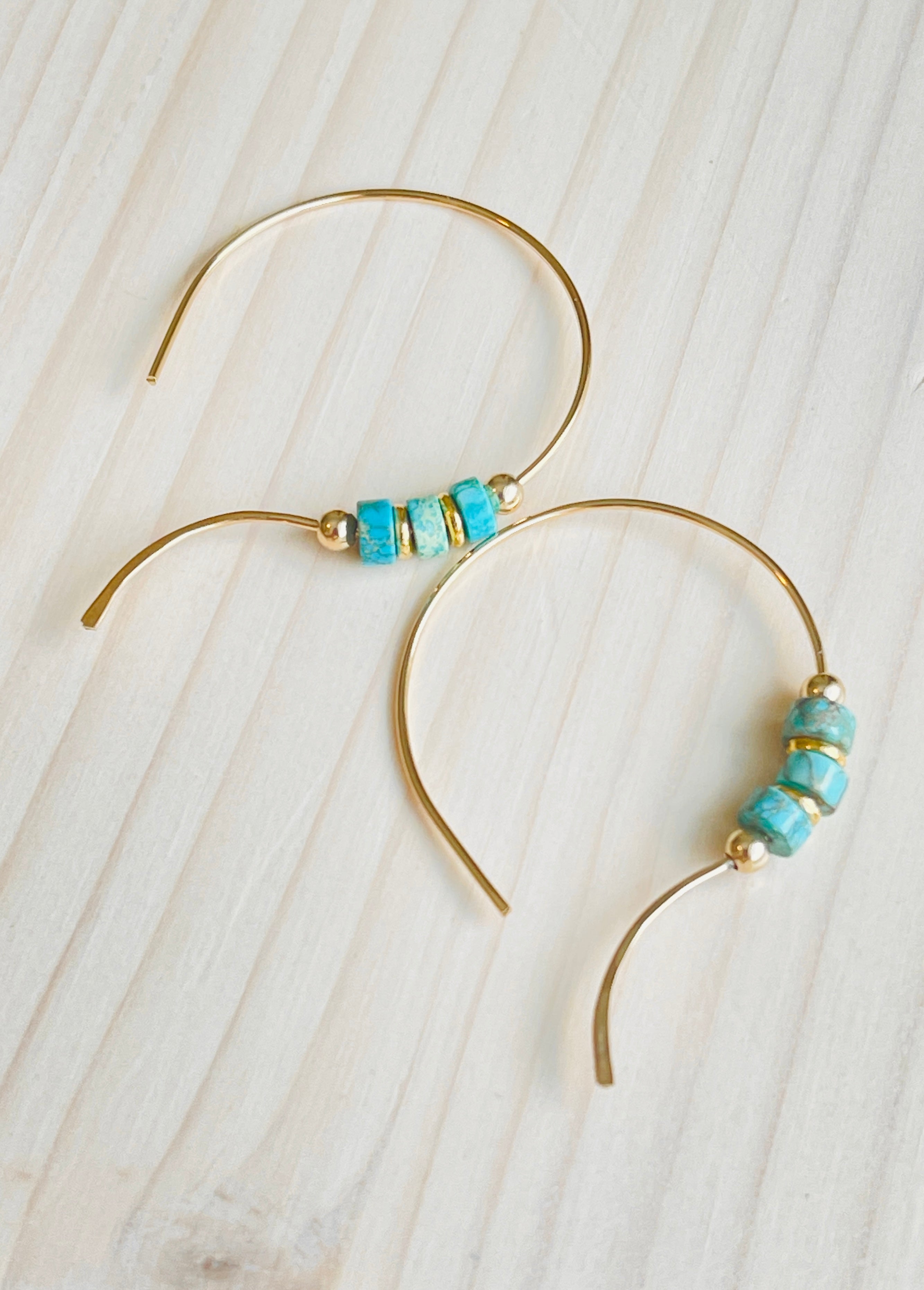 Annie Gold Hoop Earrings for Women - Elegant 14K Gold Plated Dangle Earrings | Perfect for Parties, Weddings & Everyday Wear
