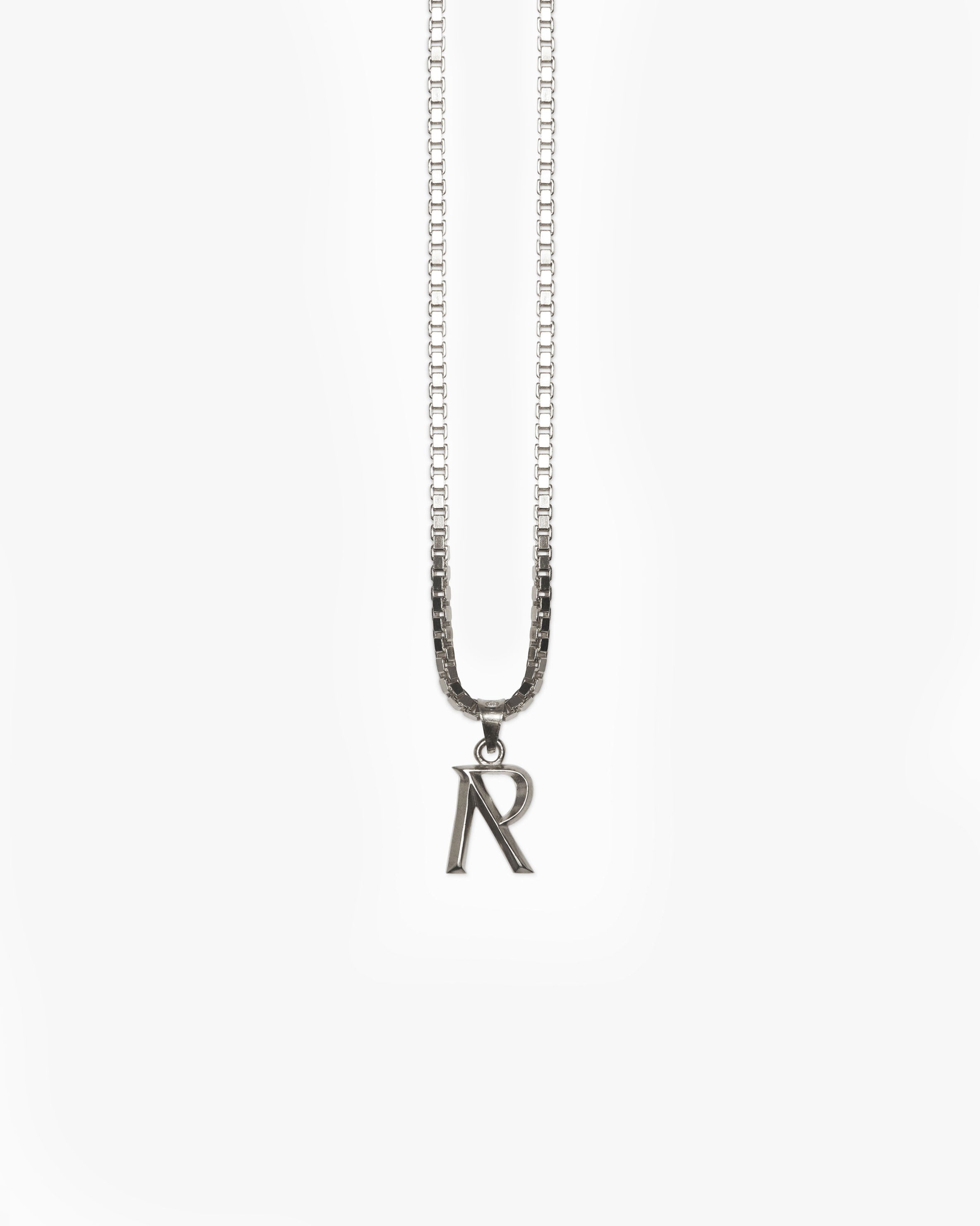 Personalized 3D Initial Pendant Necklace in Sterling Silver - Perfect Gift for Women, Birthday, Anniversary & Valentine's Day