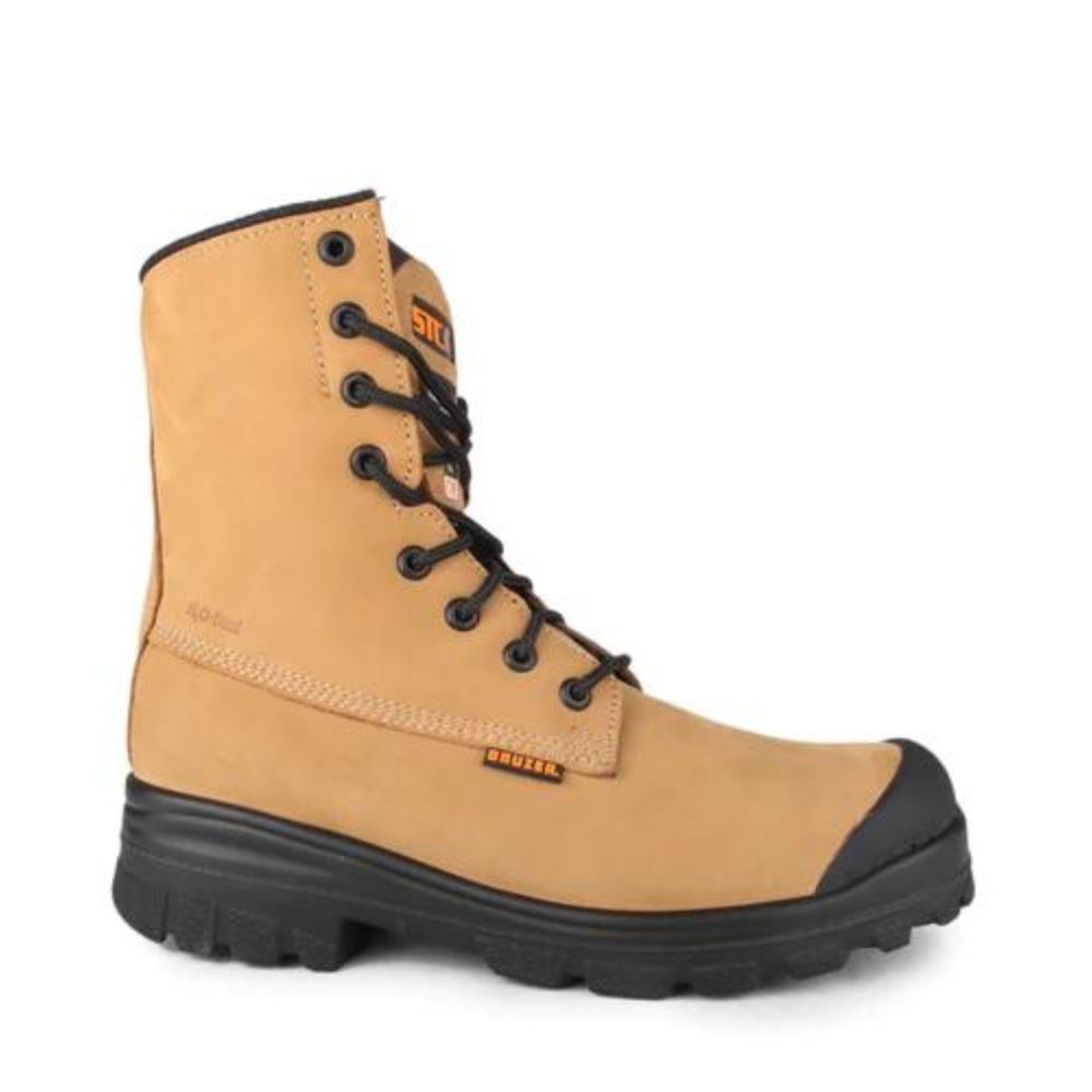STC Acrobat Men's 8 Steel Toe Work Boots - Nubuck Leather Safety Shoes for Construction & Industrial Use - OSHA Compliant Work Boots for Heavy Duty Jobs
