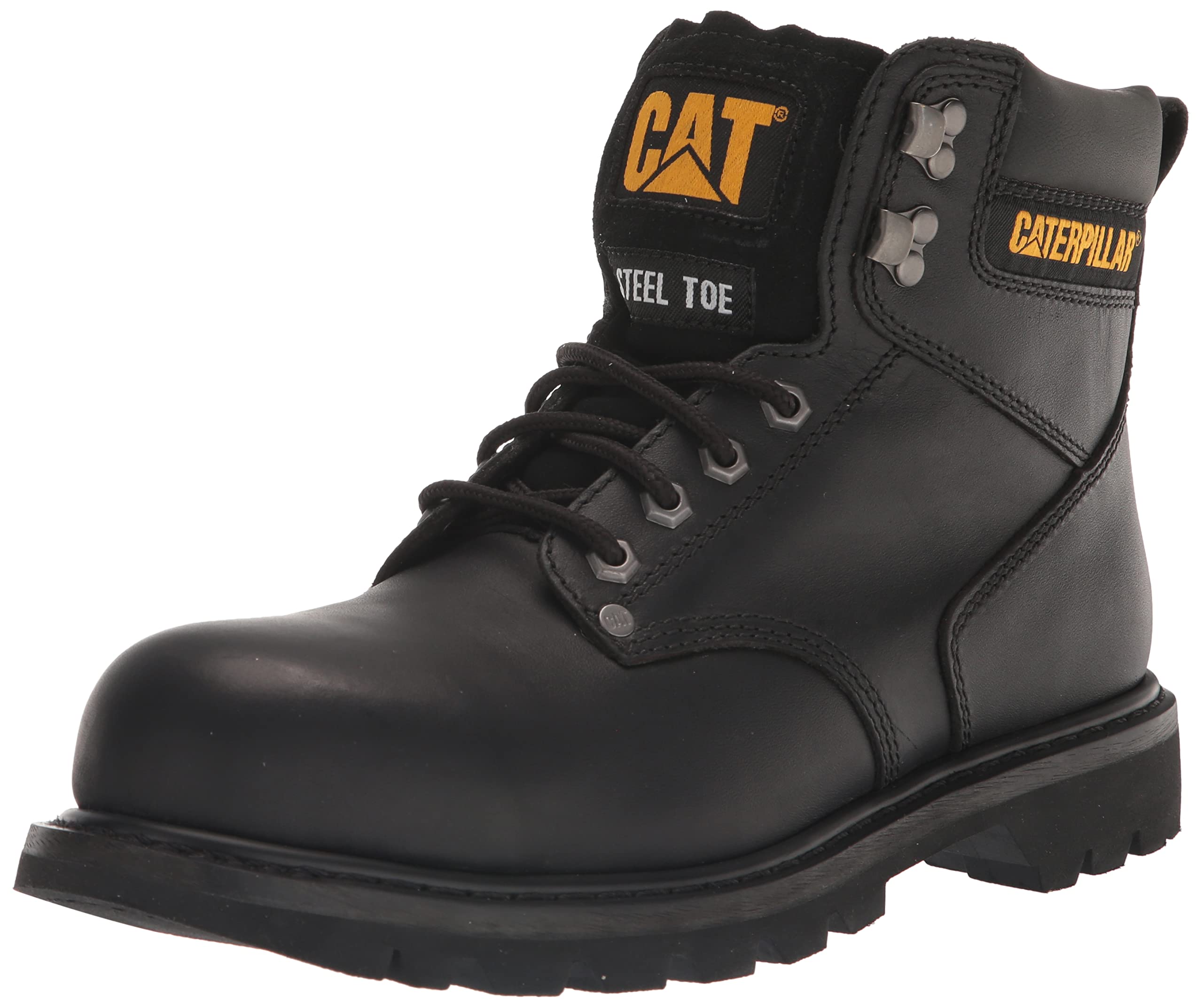 Cat Footwear Men's Second Shift Steel Toe Work Boot - Waterproof & Slip Resistant Safety Shoes for Construction, Warehouse & Outdoor Work