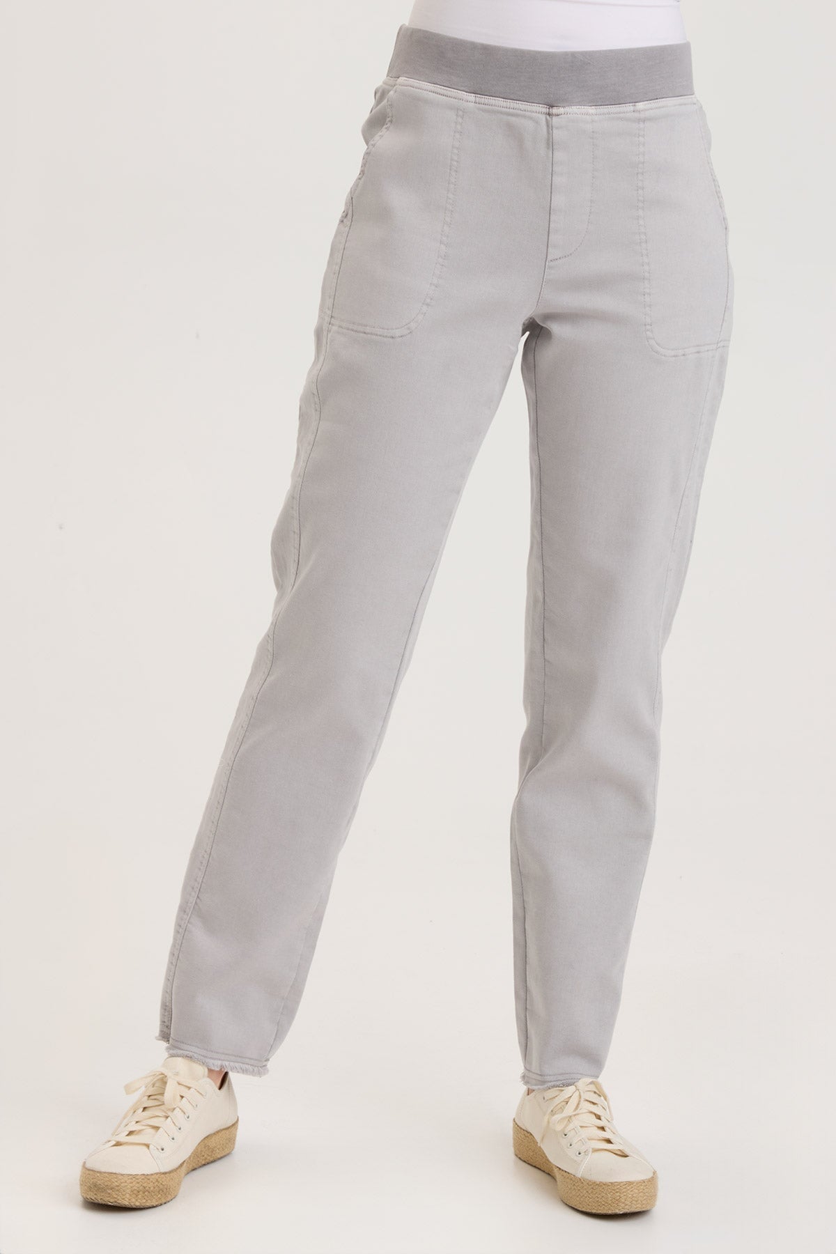 Oreun Slim Pants for Women - Soft Pebble Pigment Stretch Trousers | Comfortable & Stylish for Work, Travel & Casual Wear