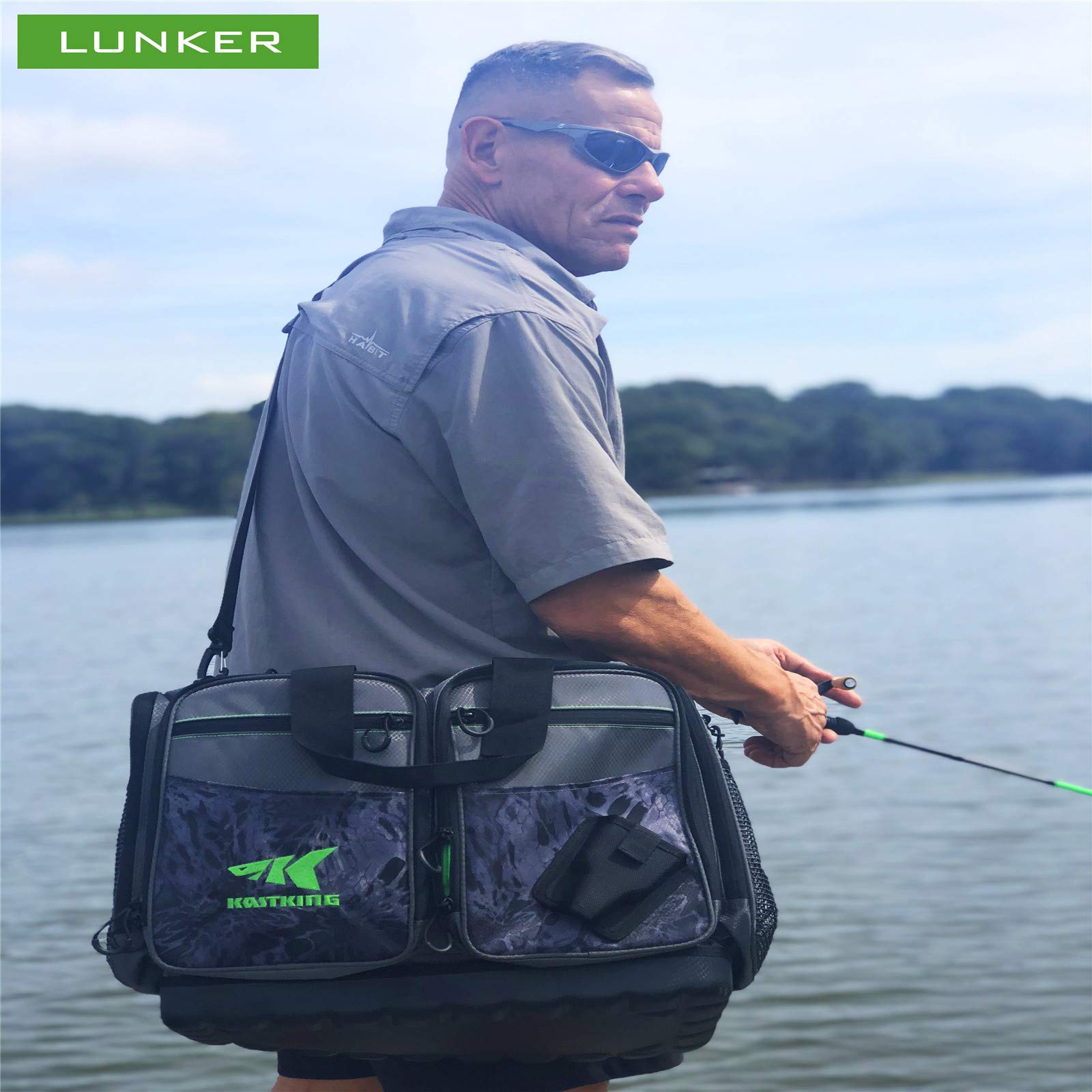 KastKing Waterproof Fishing Tackle Bags - Saltwater Resistant Gear Storage for Bass, Trout & Saltwater Fishing - Durable Tackle Organizer for Boat, Kayak & Shore Fishing