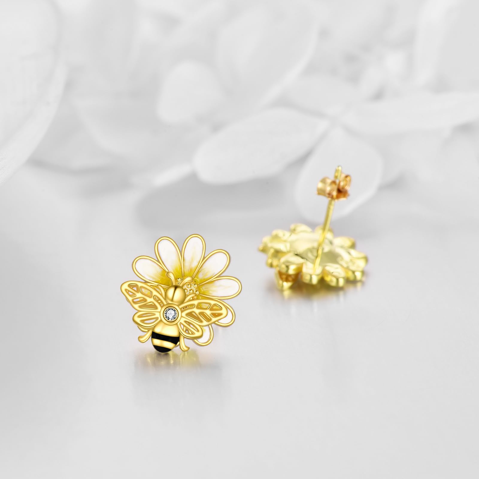 Sterling Silver Animal Stud Earrings - Penguin, Paw Print, Panda, Dinosaur, Octopus, Axolotl, Cow, Fox, Cat, Bee, Pig, Rabbit | Cute & Dainty Jewelry for Women | Perfect for Everyday Wear, Gifts & Animal Lovers