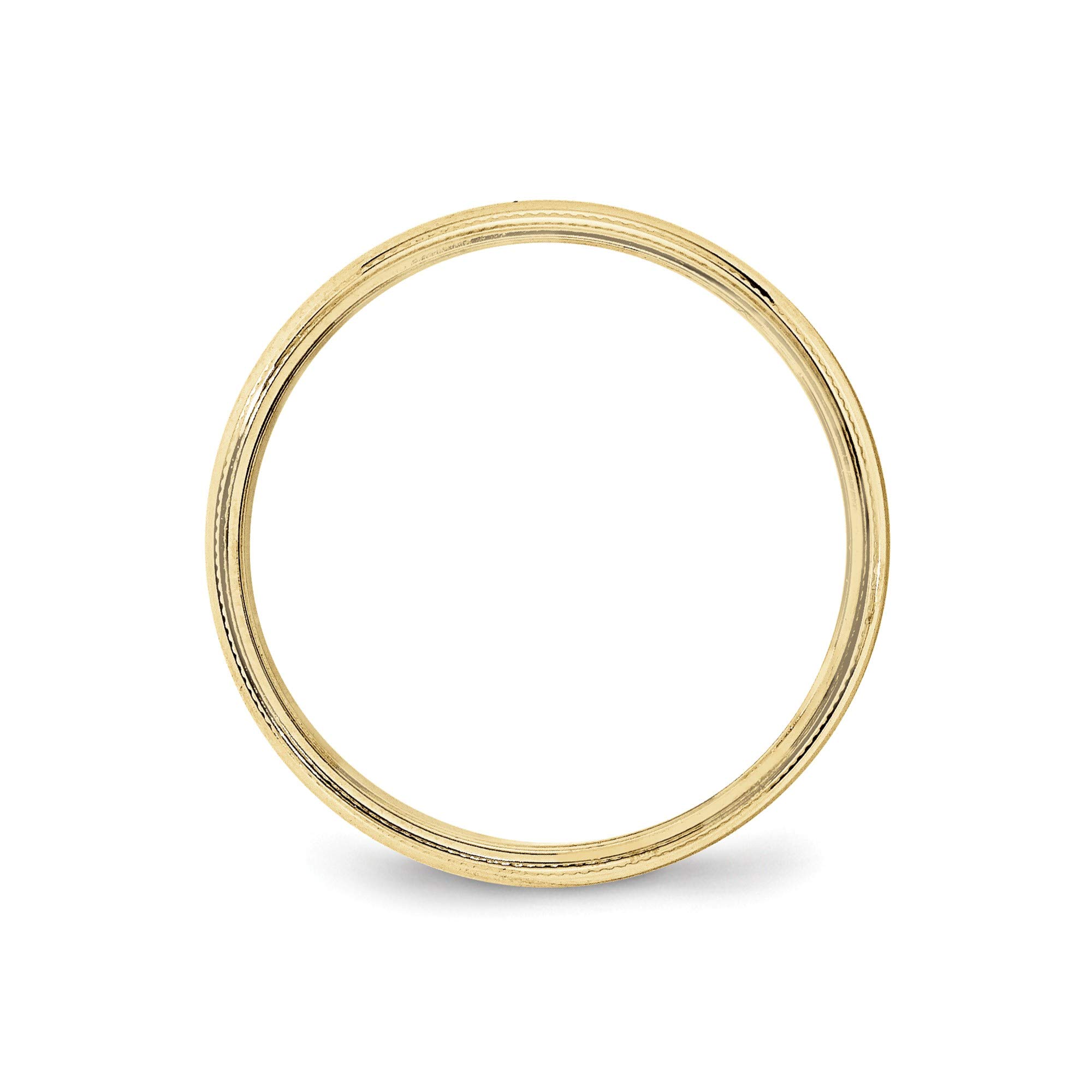 10k Yellow Gold 4mm Milgrain Wedding Band - Size 9 for Bridal Jewelry