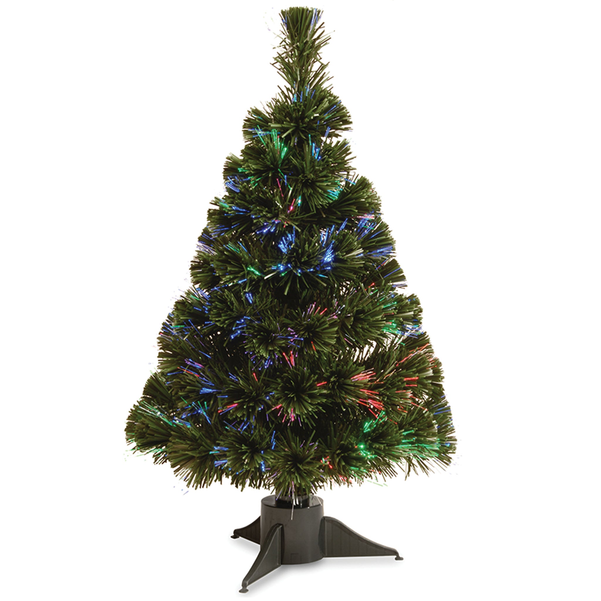 24 Inch Pre-Lit Fiber Optic Ice Tree - Indoor/Outdoor Winter Decoration for Christmas, Holidays, and Party Decor
