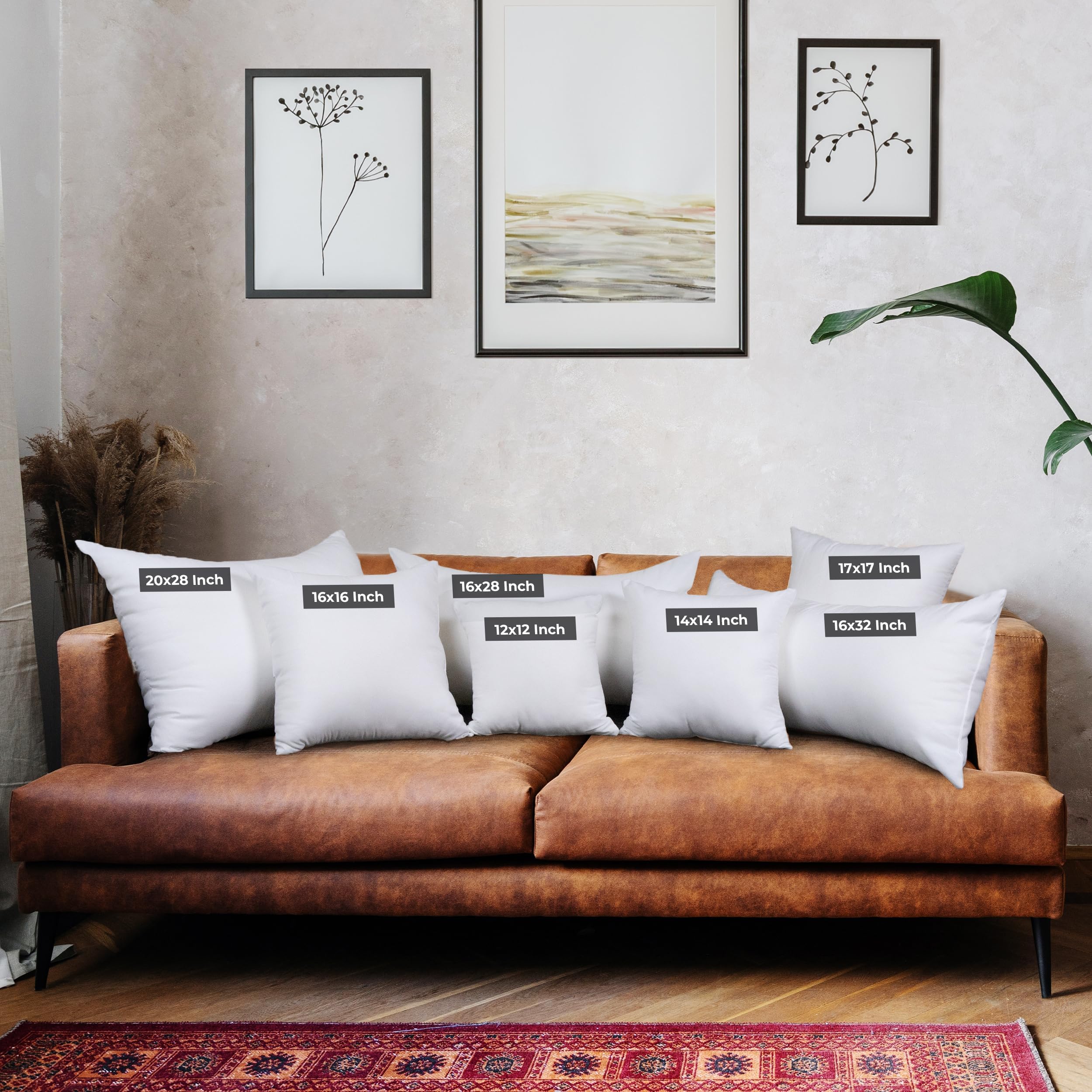Utopia Bedding 24-Pack Decorative Throw Pillows (16x16 Inches, White) - Soft Couch Pillows for Sofa, Bed & Home Decor - Perfect for Living Room, Bedroom & Dorm Room Styling