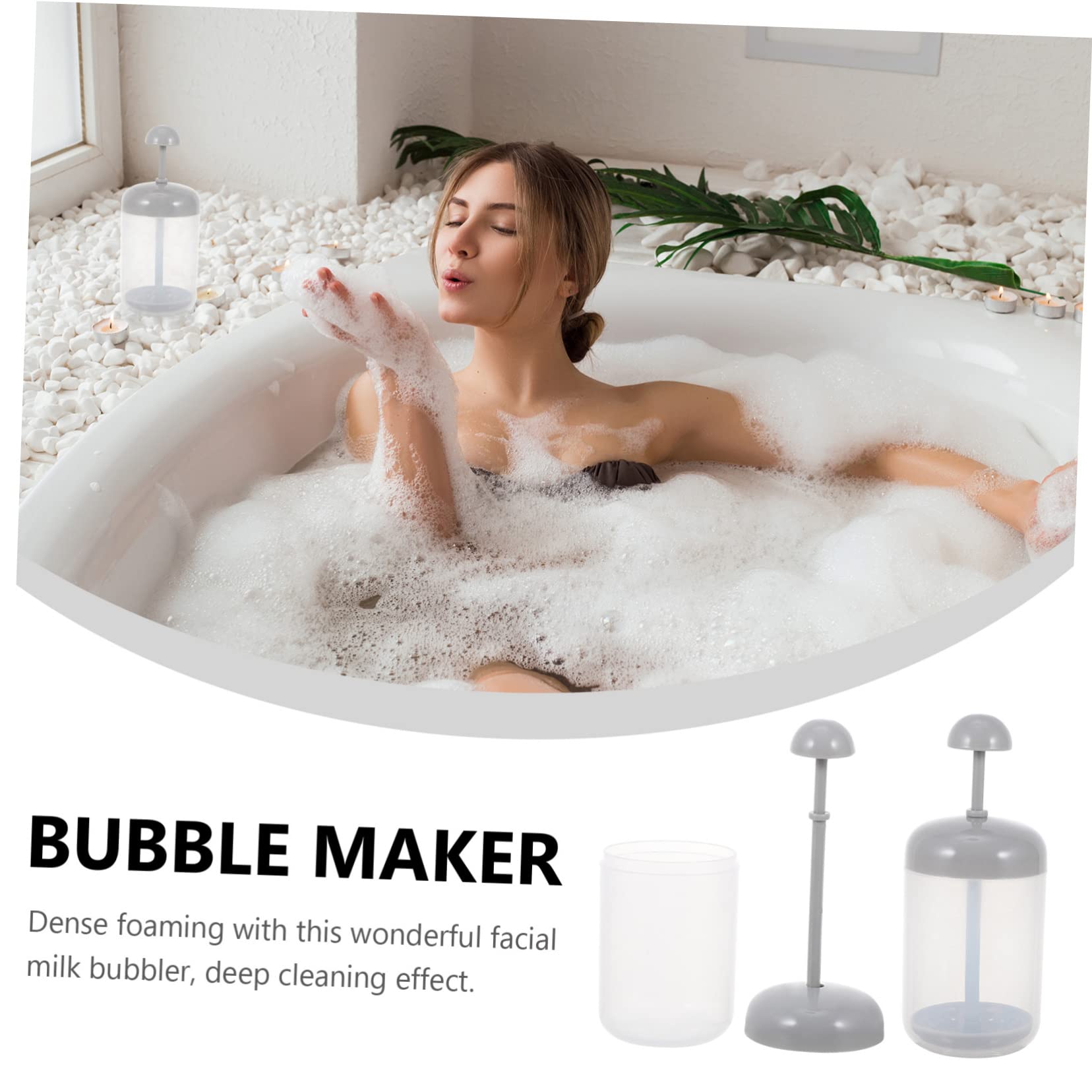 Minkissy 6-Piece Foaming Cup Set - Reusable Bubble Foam Maker for Facial Cleansing & Shampoo | Grey PP Plastic | Perfect for Shower, Spa & Skincare Routine