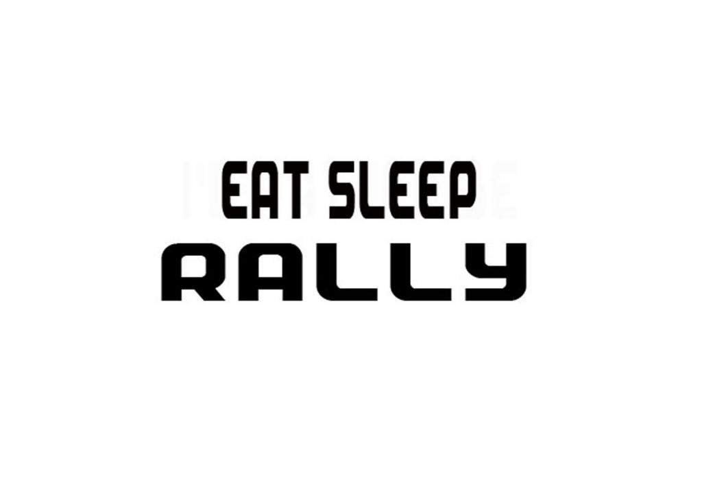 EAT Sleep Rally Decal - Premium Vinyl Sticker for Cars, Laptops & Walls - Perfect for Motorsport Fans & Home/Office Decor