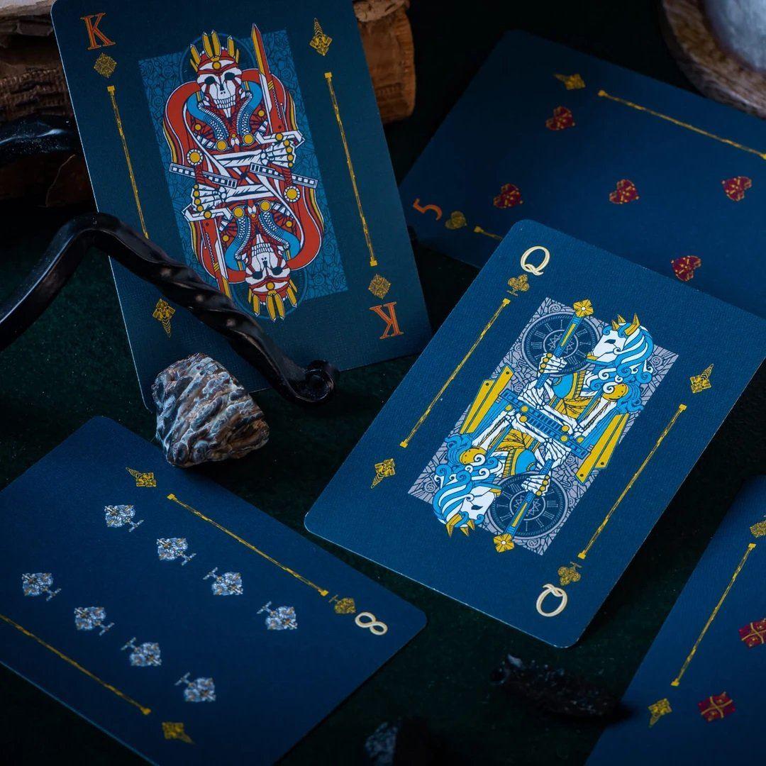 Infinitum Playing Cards - Premium Royal Blue Deck for Magic Tricks, Poker & Cardistry | Perfect for Card Games, Collectors & Professional Performers