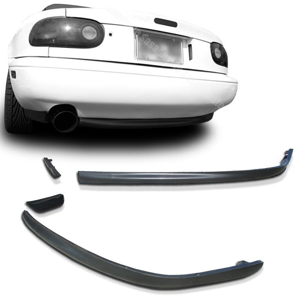 RS Style PU Rear Bumper Lip Diffuser for 1990-1997 Mazda Miata MX5 | Compatible Replacement Spoiler | Enhances Sporty Look & Aerodynamics | Perfect for Car Upgrades & Racing Enthusiasts