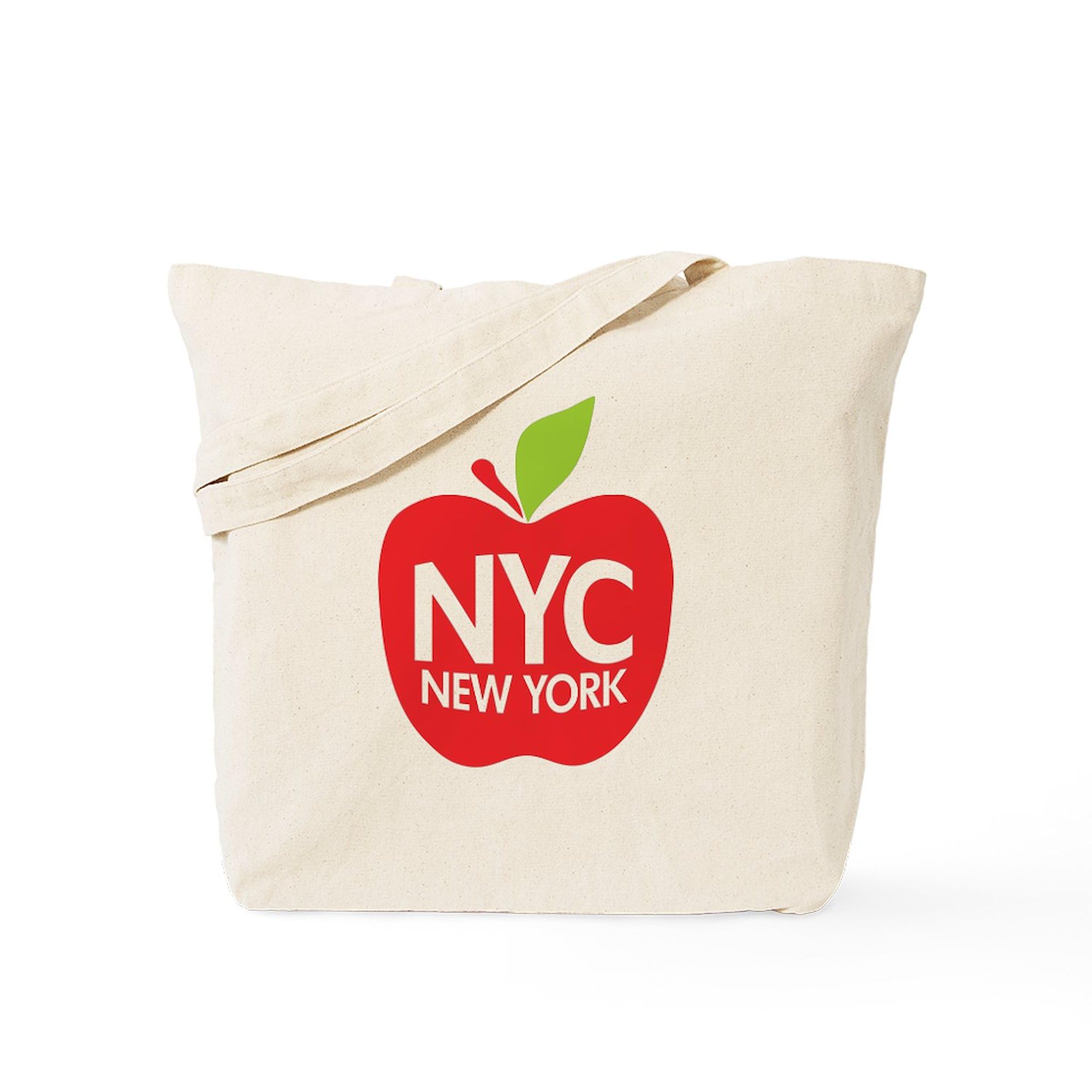 Big Apple Green NYC Tote Bag - Natural Canvas Reusable Shopping Bag for Groceries, Beach & Work | Eco-Friendly New York City Souvenir Gift