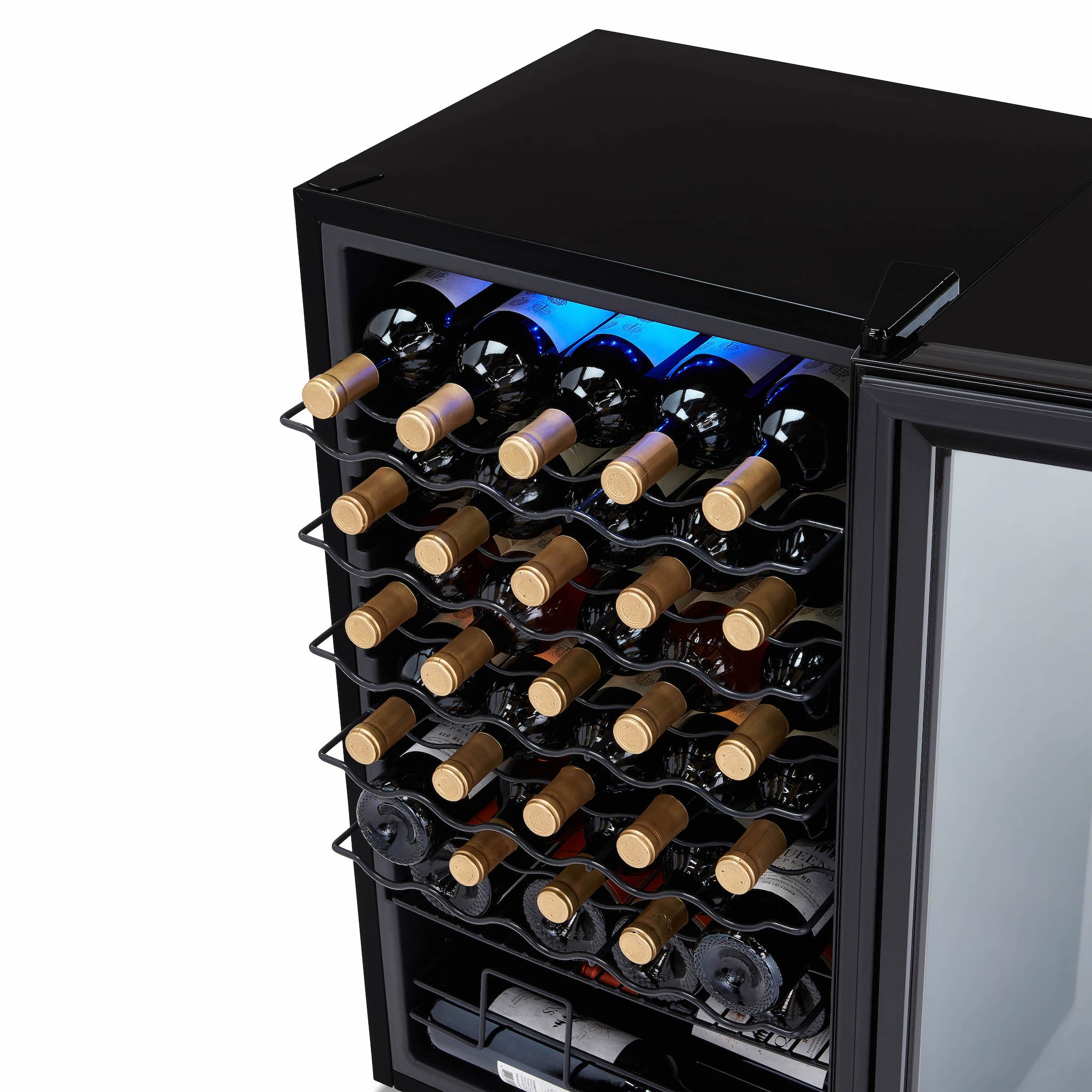 Luma® 34 Bottle 18.7 Cu. Ft. Black Freestanding Wine Cooler Refrigerator - Perfect for Home Bars, Restaurants, and Wine Cellars