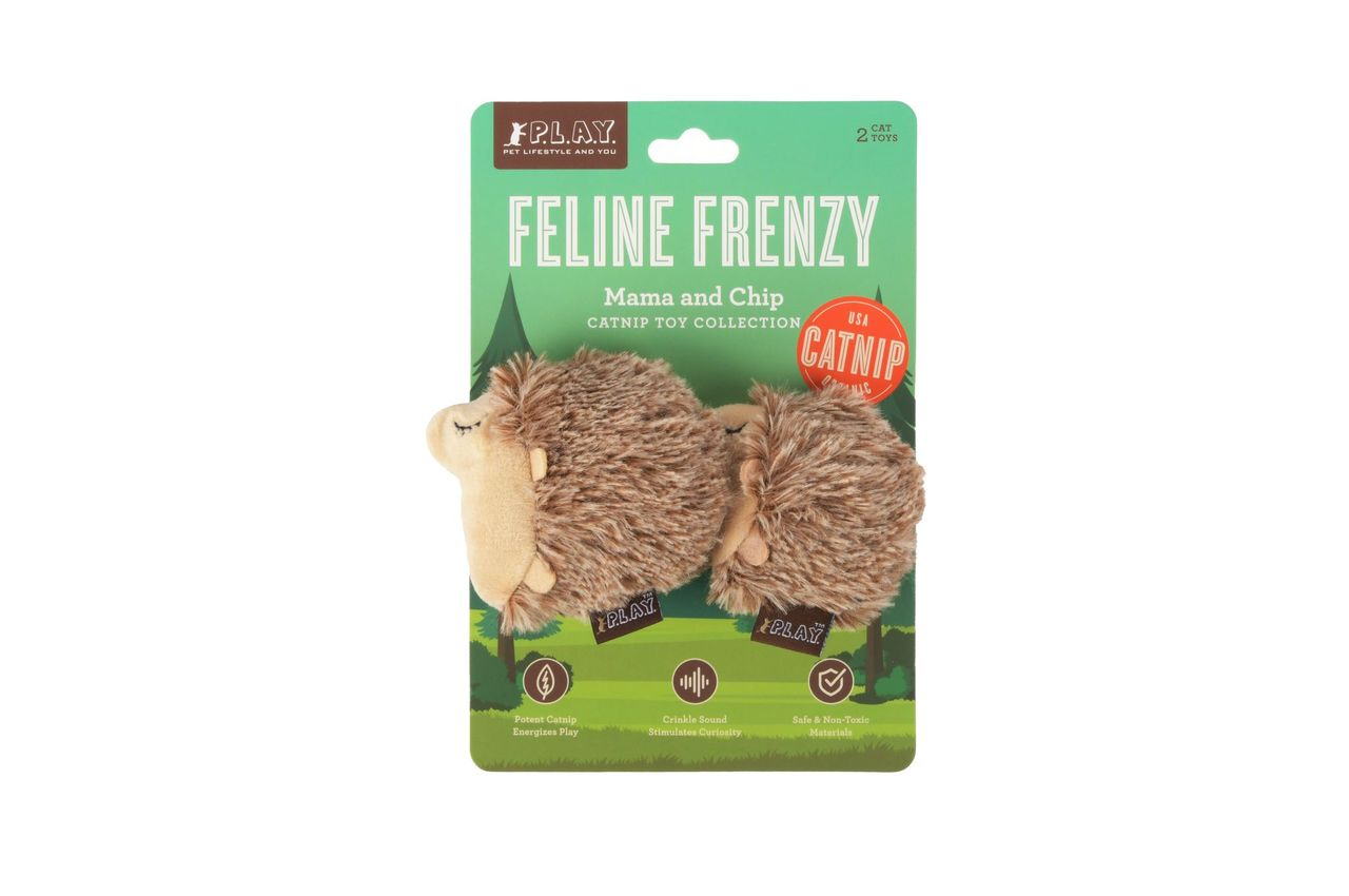 P.L.A.Y. Feline Frenzy Cat Toy - Interactive Mama & Chip Plush Toy for Kittens & Adult Cats | Indoor Play, Exercise & Bonding Activity