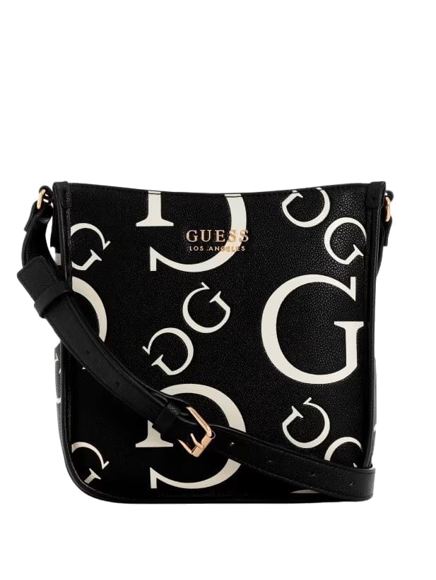 GUESS Factory Longmeadow Logo Flat Crossbody Bag for Women - Stylish Shoulder Purse with Adjustable Strap, Perfect for Daily Use, Travel & Shopping