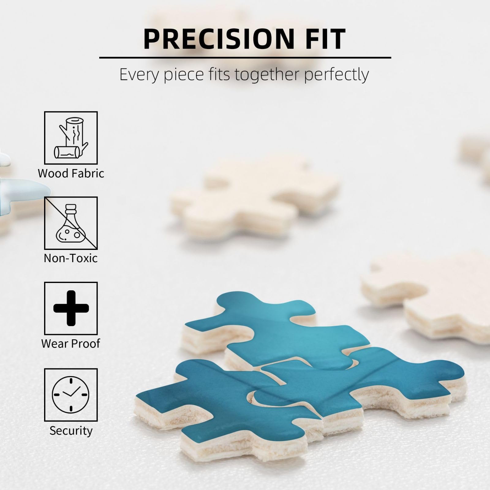 500-Piece Dolphin Smile Jigsaw Puzzle - Wooden Photo Puzzle for Adults, Personalized Picture Puzzle, Family Game Night, Wedding & Birthday Gift (20.4