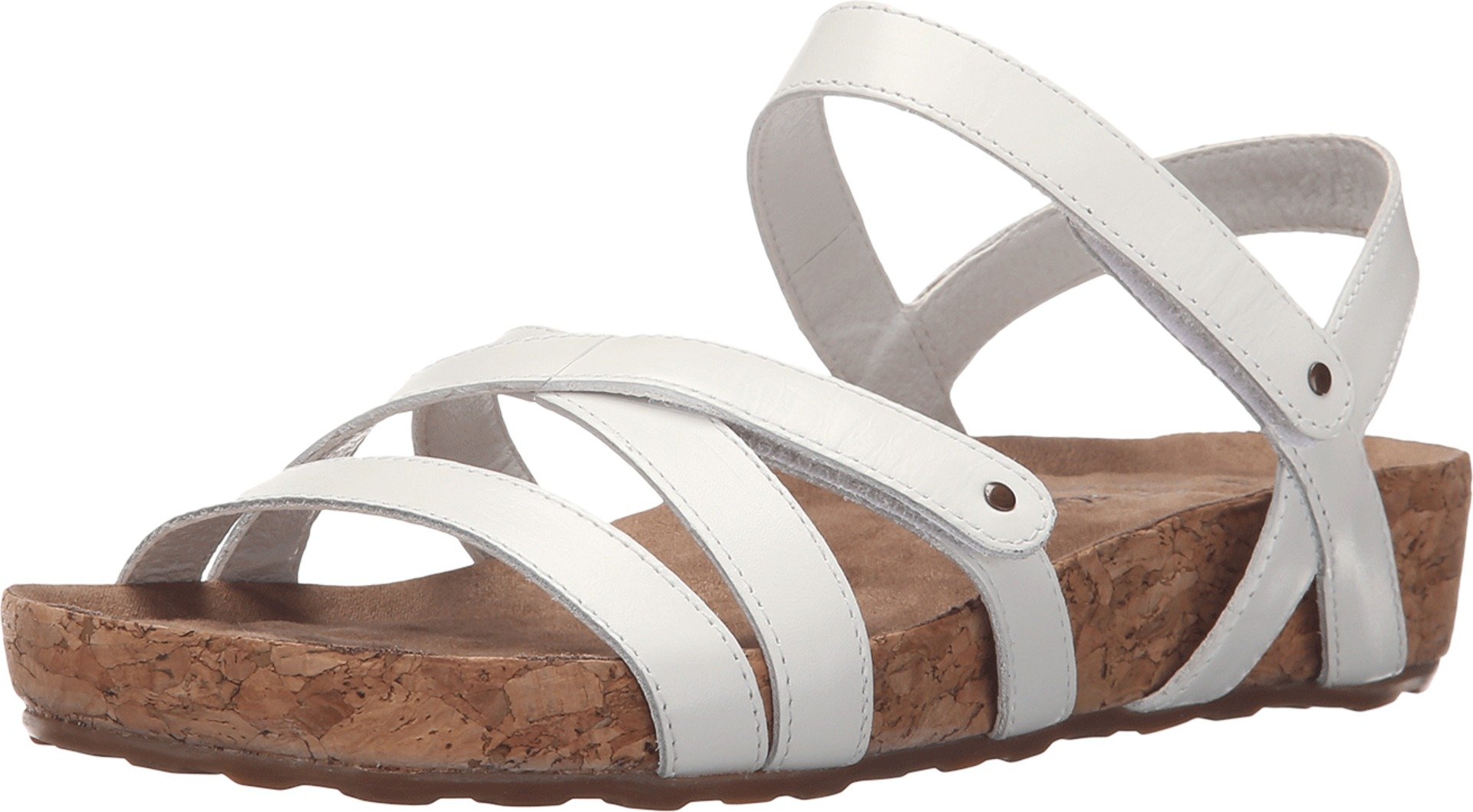 Walking Cradles Women's Comfortable White Cashmere Cork Wrap Sandals Size 13 - Perfect for Poolside, Beach Vacations and Summer Relaxation
