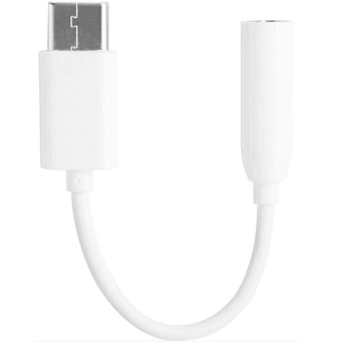 USB-C to 3.5mm Headphone Jack Adapter - White - Compatible with iPhone 15, Samsung Galaxy, iPad & More - Perfect for Music, Gaming & Calls
