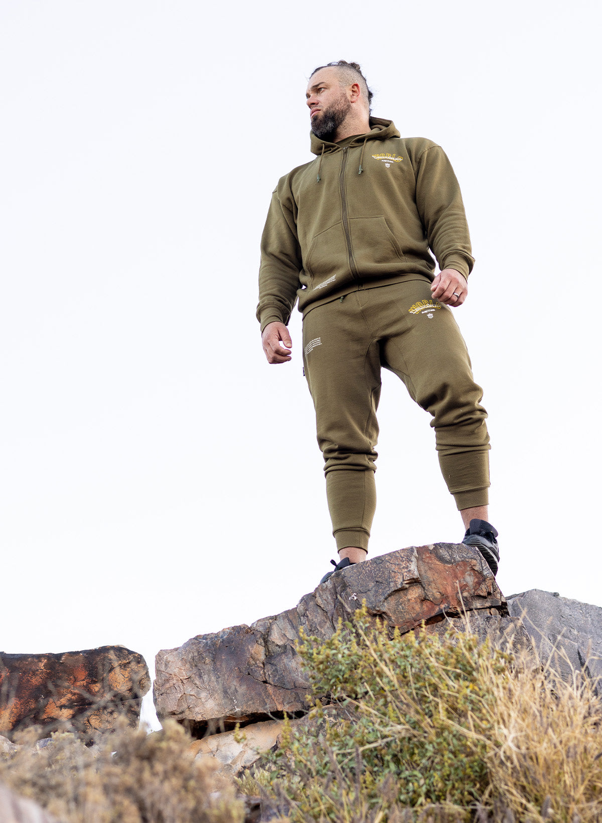 WORLD DOMINATION ZIP UP HOODIE - Olive Green Streetwear Jacket for Men & Women | Perfect for Urban Fashion, Gym Wear & Casual Outfits