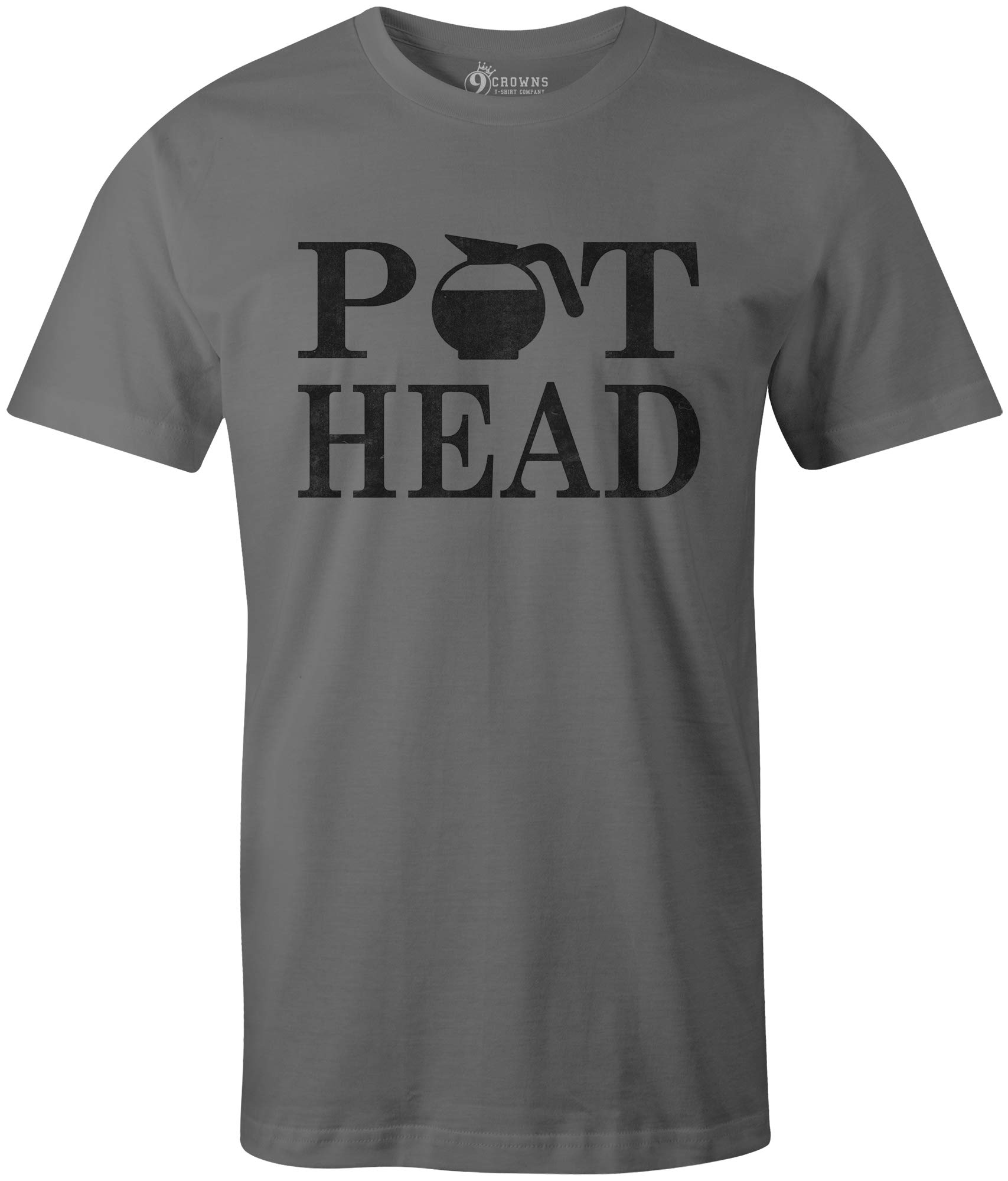 Funny Coffee Pot T-Shirt for Men - 9 Crowns Tees Coffee Lover's Gift - Perfect for Baristas, Coffee Enthusiasts & Casual Wear