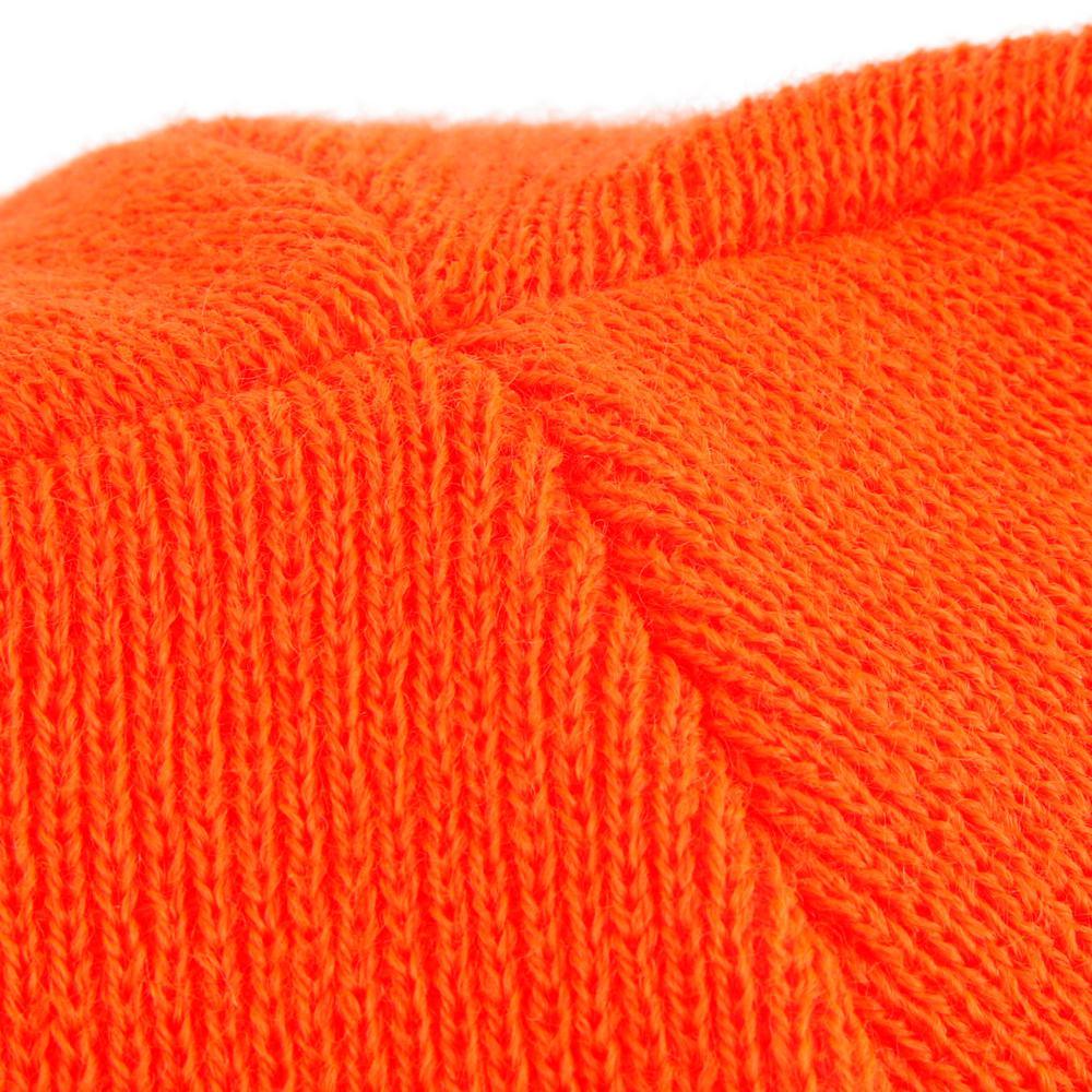 A18 Knit Cuffed Beanie - Bright Orange Winter Hat for Men & Women - Warm Fleece-Lined Skull Cap for Outdoor Activities, Skiing, Hiking & Casual Wear
