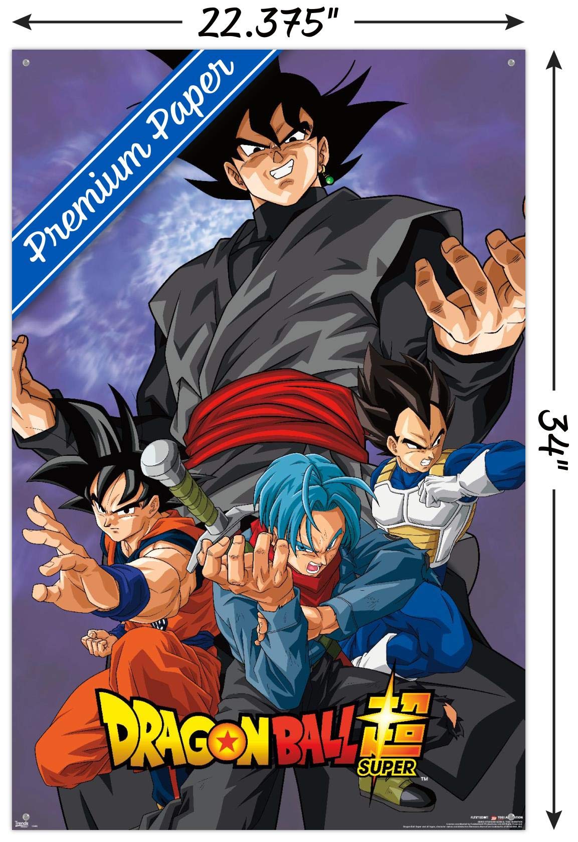Dragon Ball Super Villain Wall Poster with Push Pins - Anime Decor for Bedroom, Office & Game Room | Perfect Gift for Anime Fans