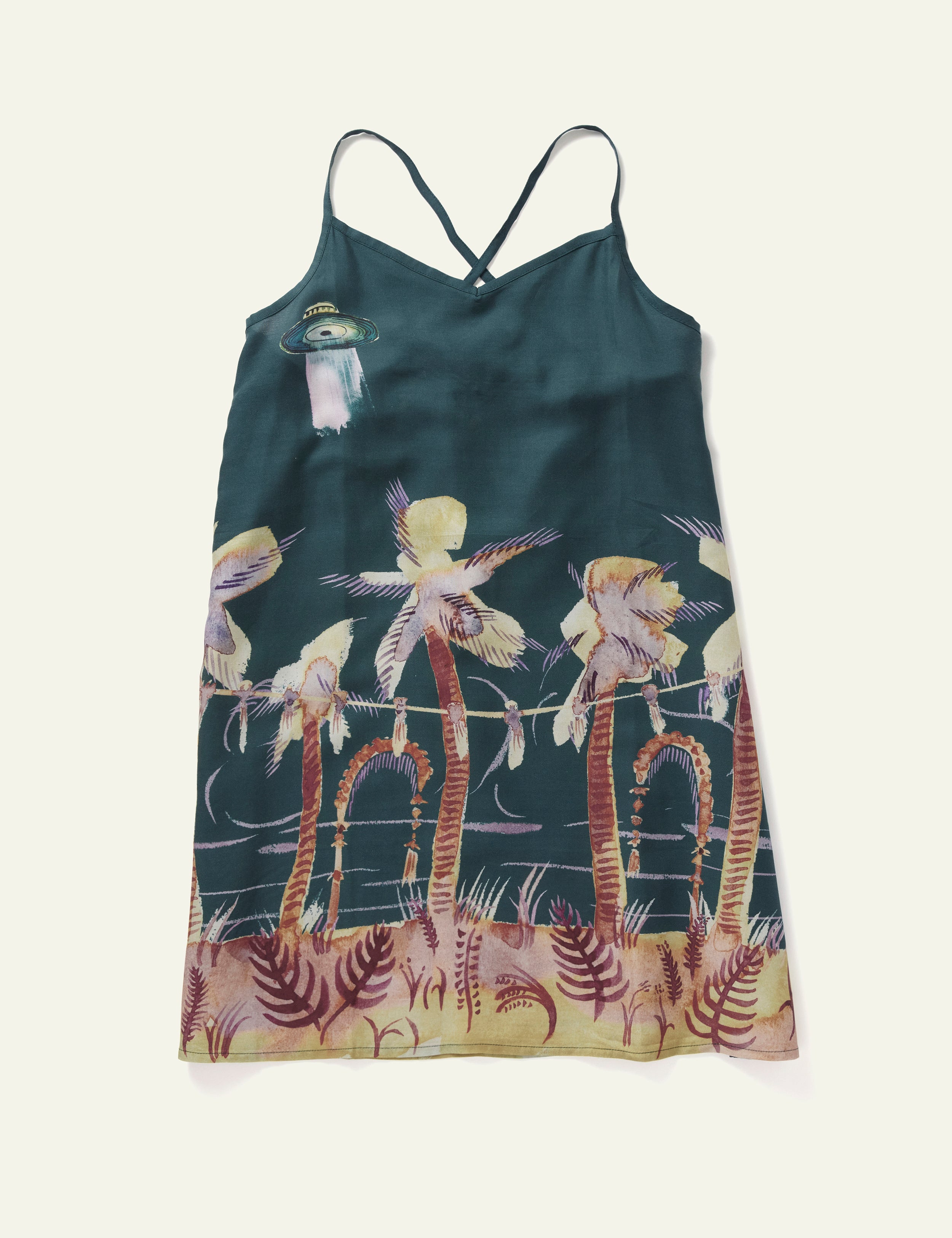 Palm Tree Women's Slip Dress PH002 DR010 - Flowy Summer Beach Dress for Vacation, Pool Party & Boho Outfits