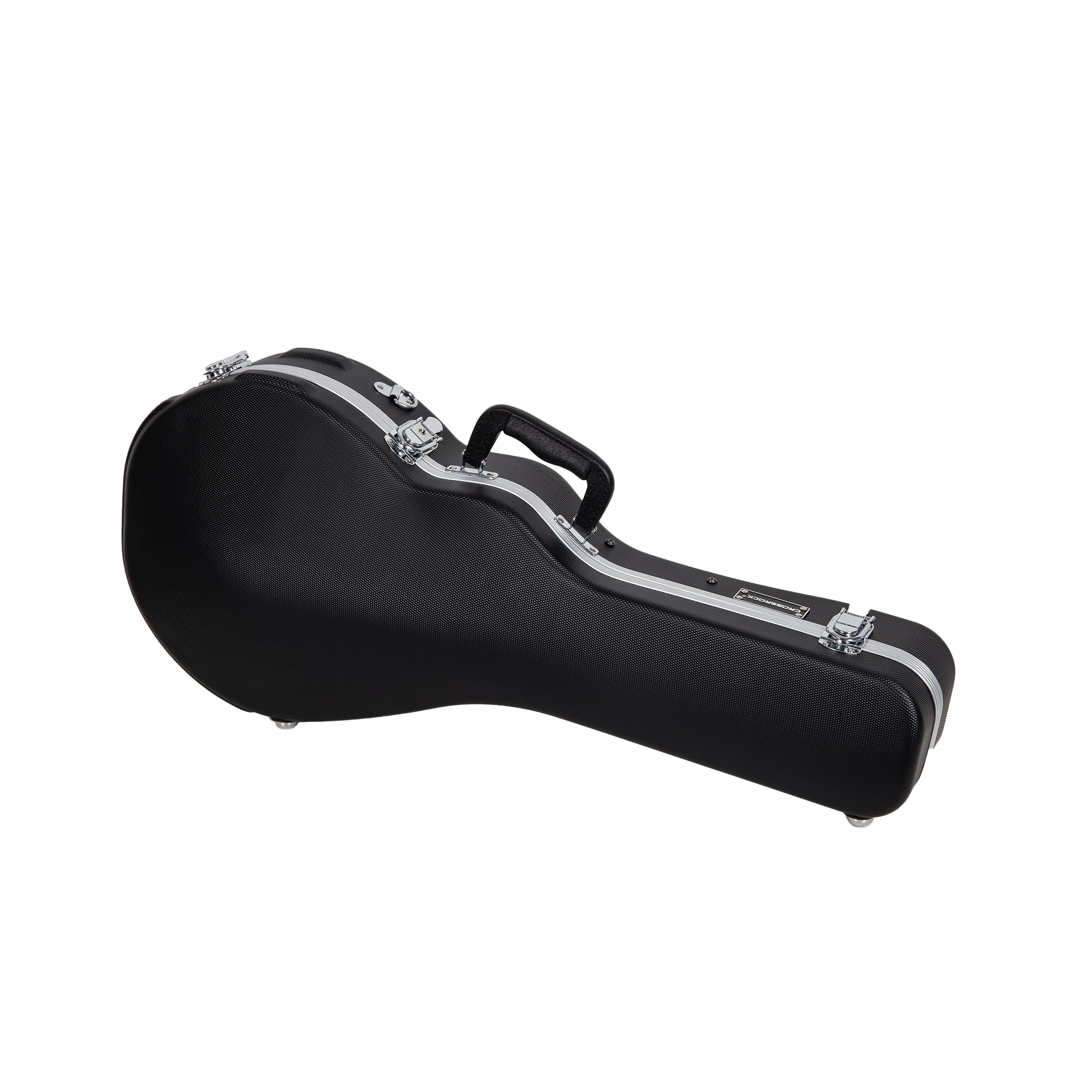 Crossrock ABS Molded F-Style Mandolin Hard Shell Case - Black (CRA861MFBK) | Durable Protection for Travel & Performance