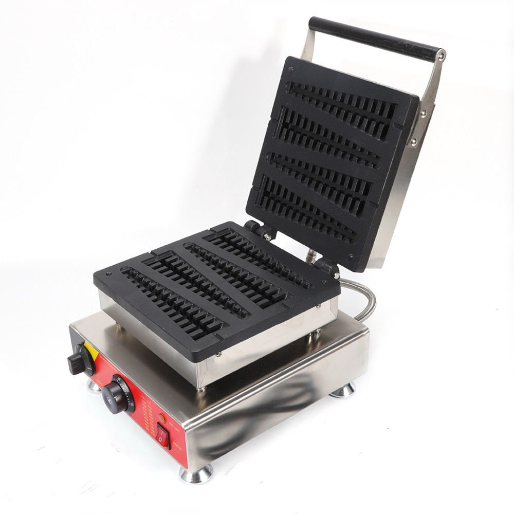 ALDKitchen Waffle Stick Maker - 4 Large Non-Stick Plates, 110V Electric Waffle Iron for Homemade Belgian Waffles | Perfect for Breakfast, Parties & Kids Snacks | Easy to Clean & Use