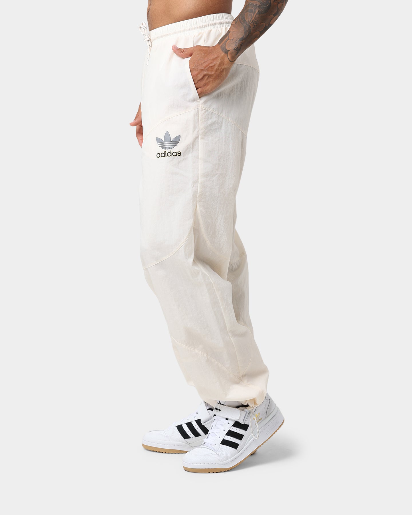 Adidas 4D Cush Running Pants for Men - Wonder White - Lightweight Breathable Workout Joggers for Gym, Training & Casual Wear