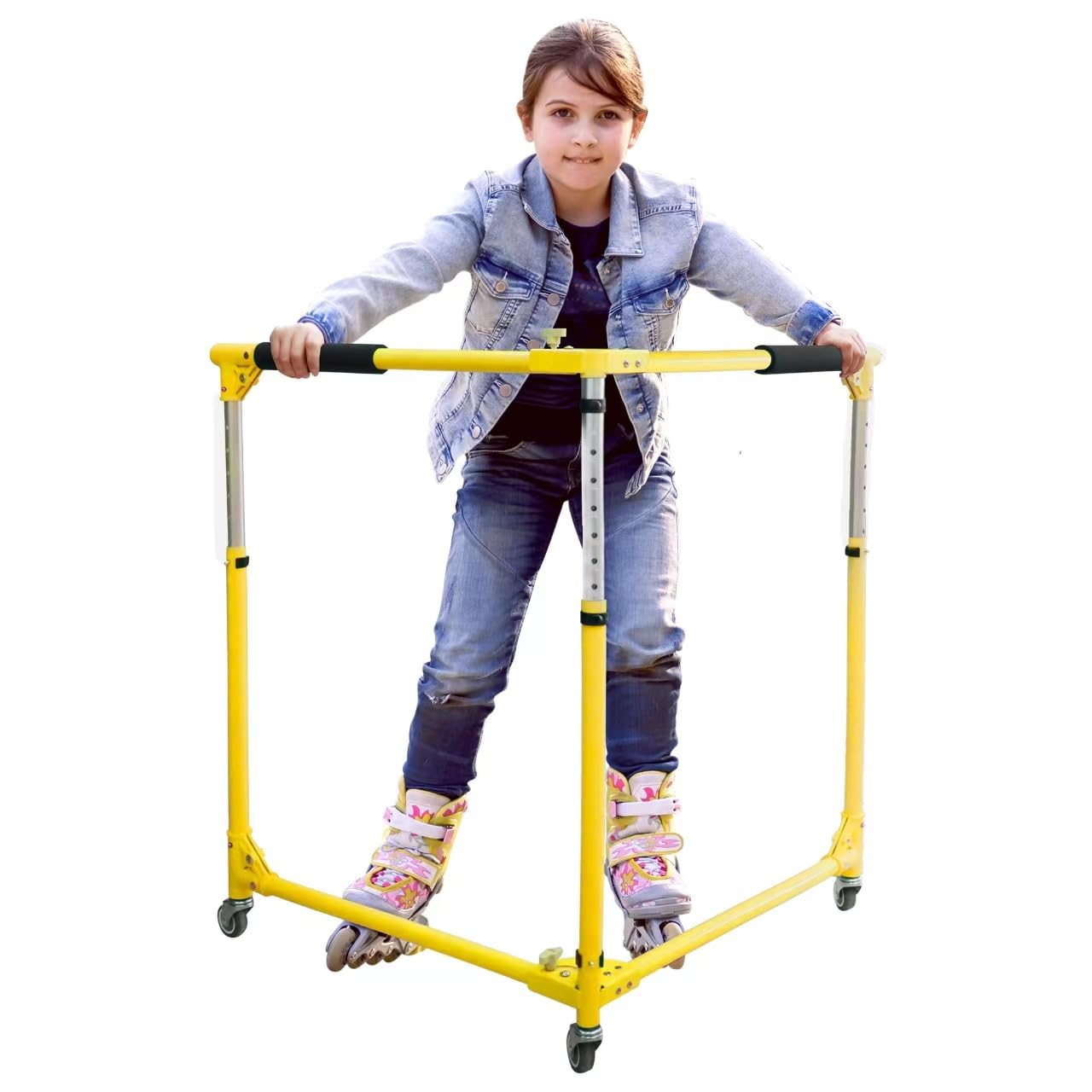 GanFindX Adjustable Height Folding Skater Aid for Kids - Roller Skate Trainer for Toddlers & Children - Perfect for Indoor & Outdoor Roller Skating Practice