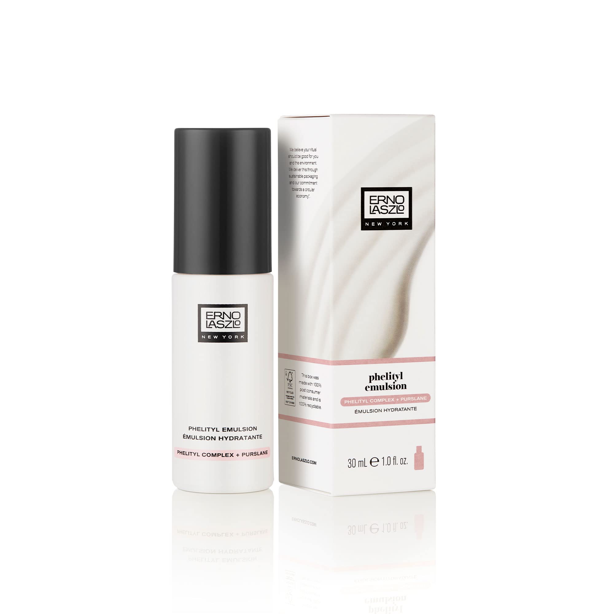 Erno Laszlo Phelityl Emulsion Travel Size - Lightweight Moisturizer for Sensitive Skin with Essential Fatty Acids & Antioxidants to Balance pH - 1 Fl Oz - Perfect for On-the-Go Hydration & Daily Skincare Routine