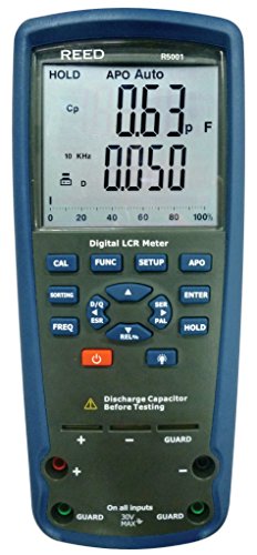 REED Instruments R5001 Passive Component LCR Meter with ±1.5% Accuracy - Measure Inductance, Capacitance & Resistance for Electronics Testing, Repair & DIY Projects