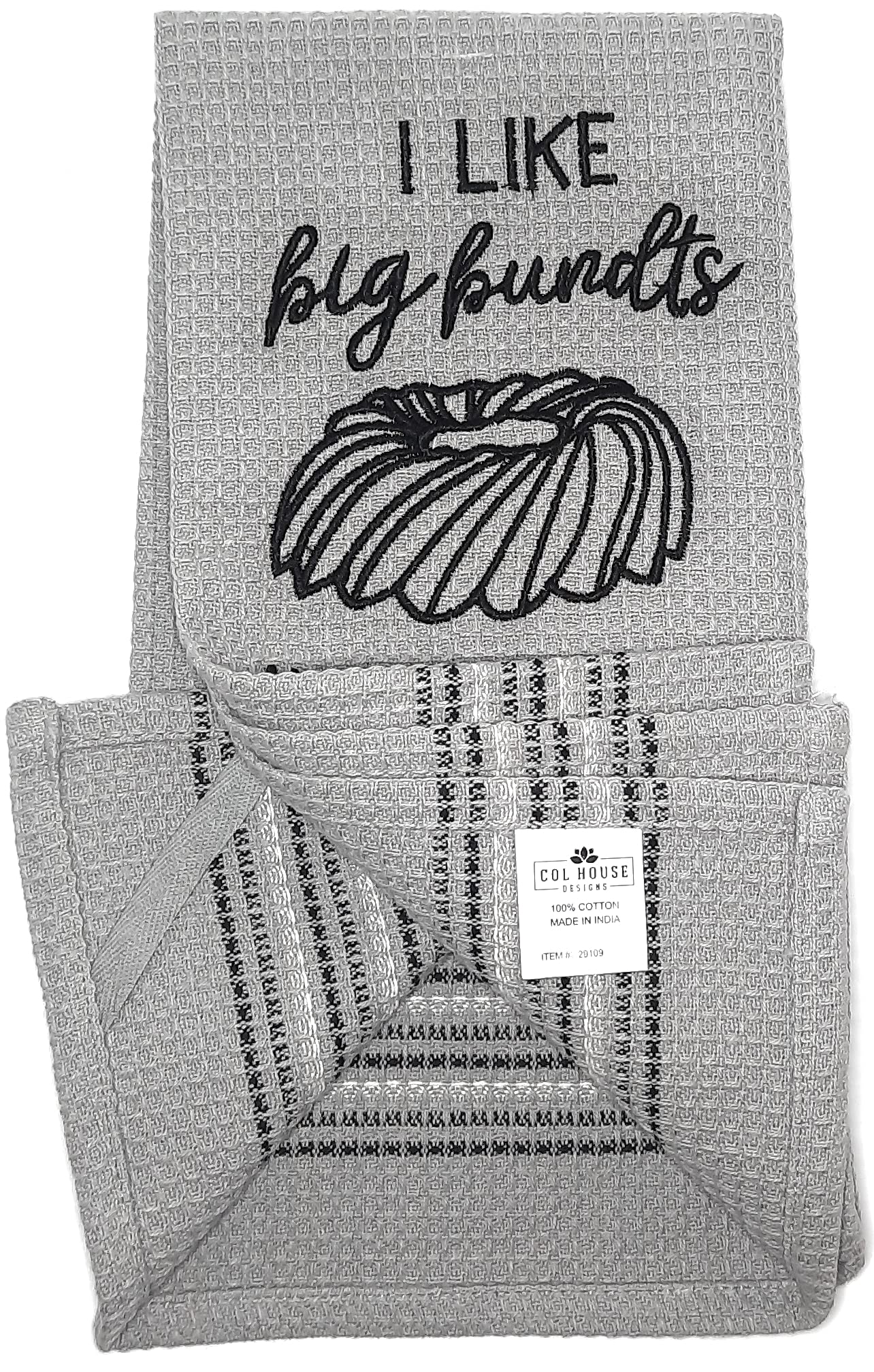Fun and Cute Sayings Decorative Waffle Kitchen Towels - Absorbent Dish & Hand Towels for Cooking, Baking, and Home Decor