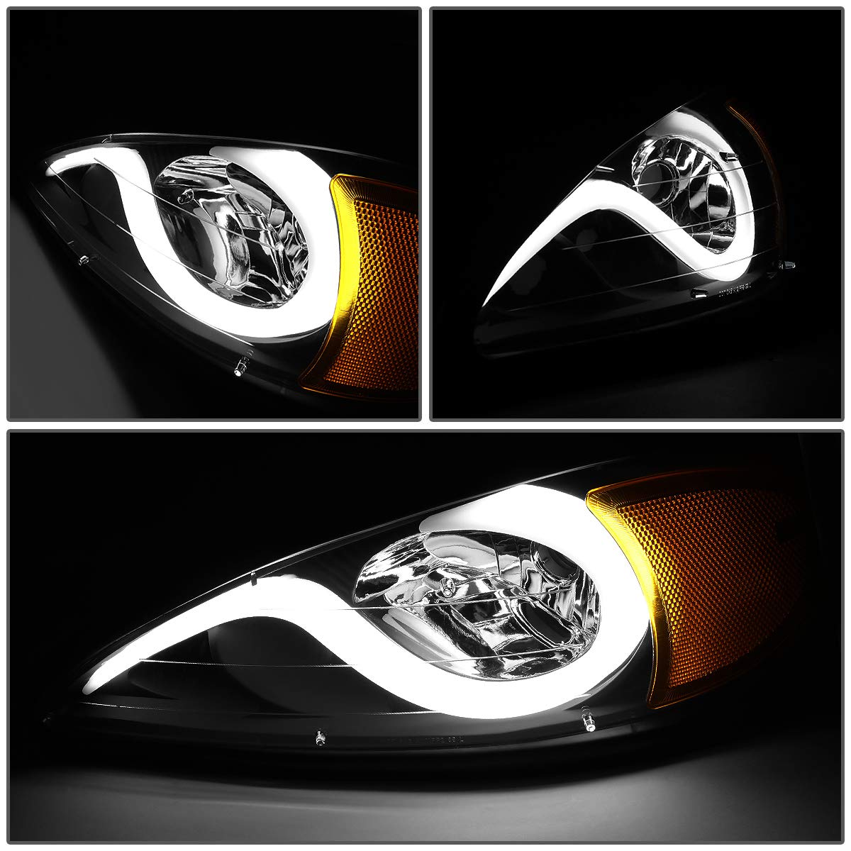 DNA Motoring LED DRL Front Bumper Headlights - Replacement Daytime Running Lights for Cars & Trucks - Enhance Visibility & Style for Daily Driving & Night Commutes