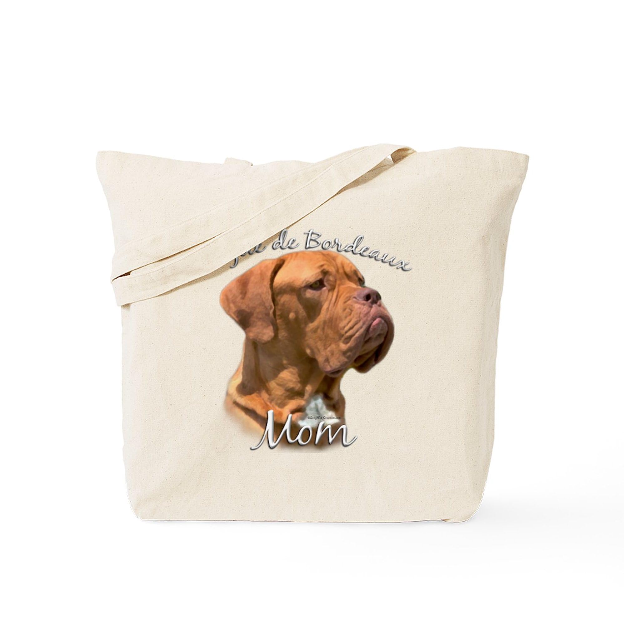 Dogue Mom2 Tote Bag - Natural Canvas Reusable Shopping Bag for Women | Eco-Friendly Grocery Tote, Beach Bag & Work Tote - Perfect for Shopping, Travel & Daily Use