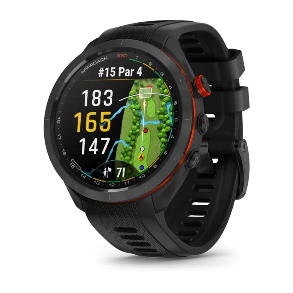 Garmin Approach S70 Premium Golf GPS Watch with Fitness Tracking - Accurate Yardages, Swing Analysis & Heart Rate Monitor for Golfers & Outdoor Enthusiasts