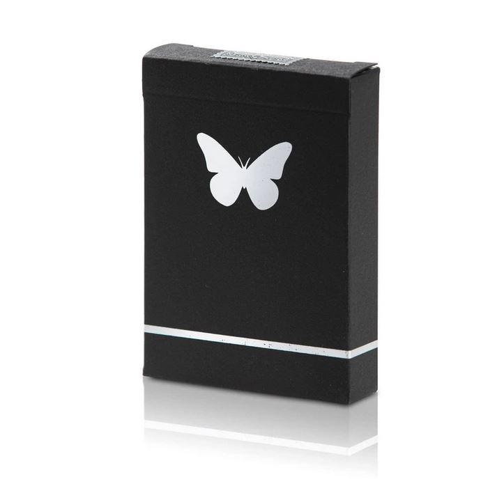 Premium Butterfly Playing Cards - Black & Silver Unmarked Deck for Magic Tricks, Poker & Cardistry | Ideal for Professional Magicians & Card Game Enthusiasts