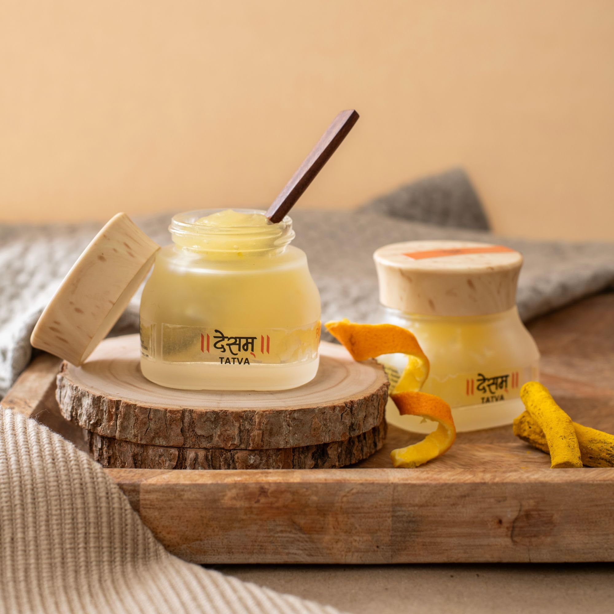 Desam Organics Papaya Turmeric & Licorice Face and Body Gel - Brightening & Hydrating Skincare for Glowing Skin - Perfect for Daily Use, Spa Days & Post-Sun Care