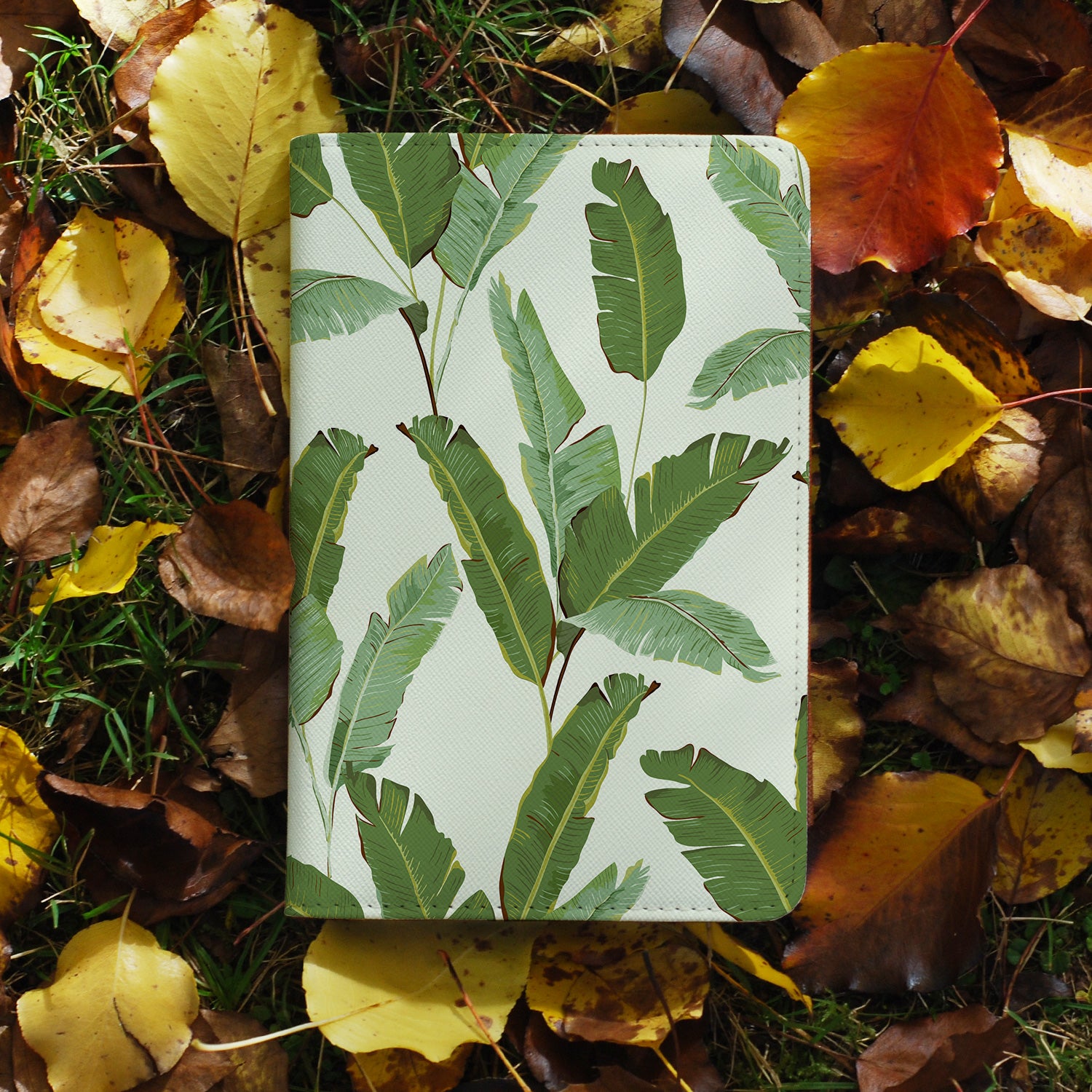 Green Leaves RFID Blocking Travel Wallet - Secure Passport Holder for Women & Men | Perfect for Airports, Vacations & International Trips