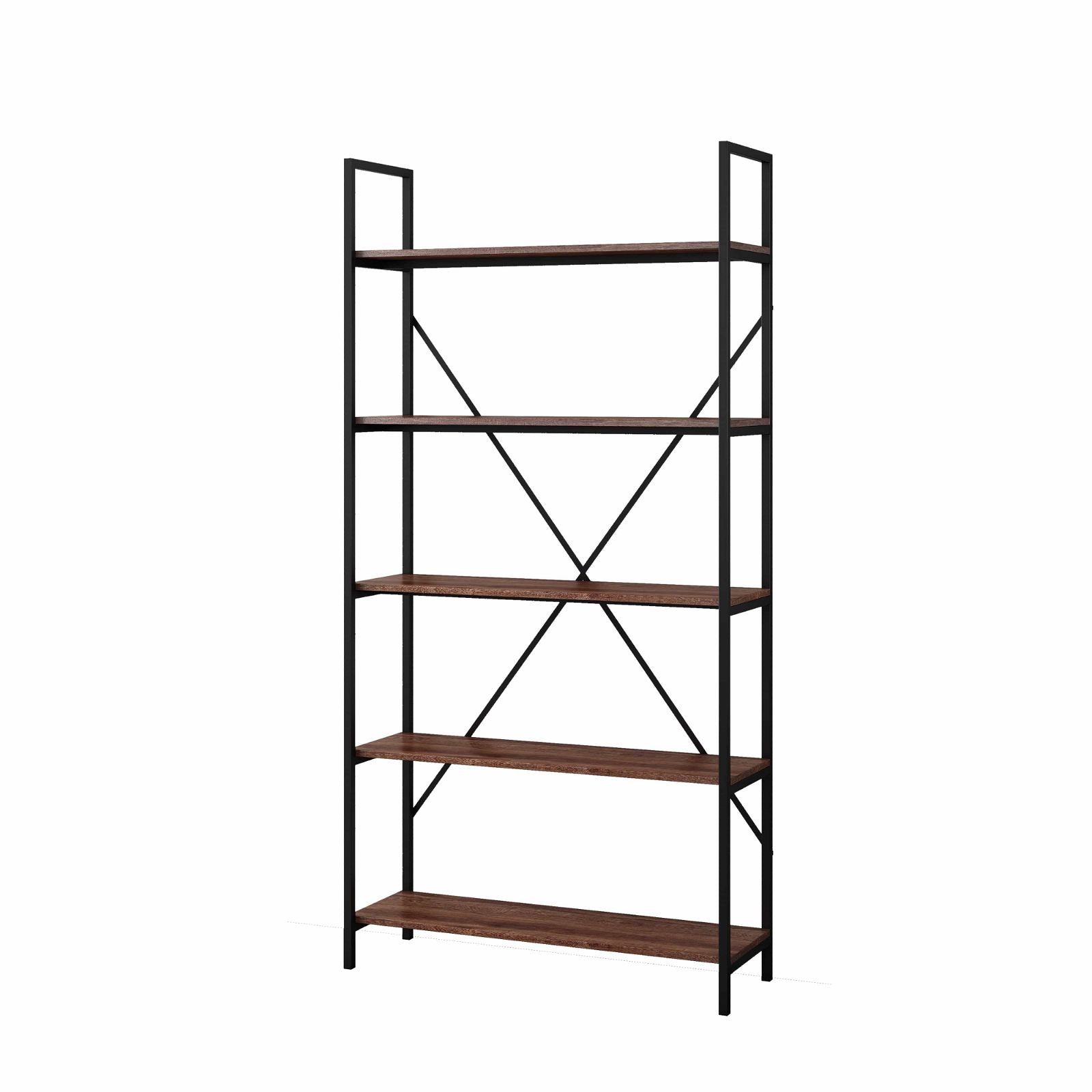 ASPECT 1800 Bookcase Dark Oak - Modern Wooden Bookshelf for Home & Office - Perfect for Living Room, Bedroom, or Study Organization