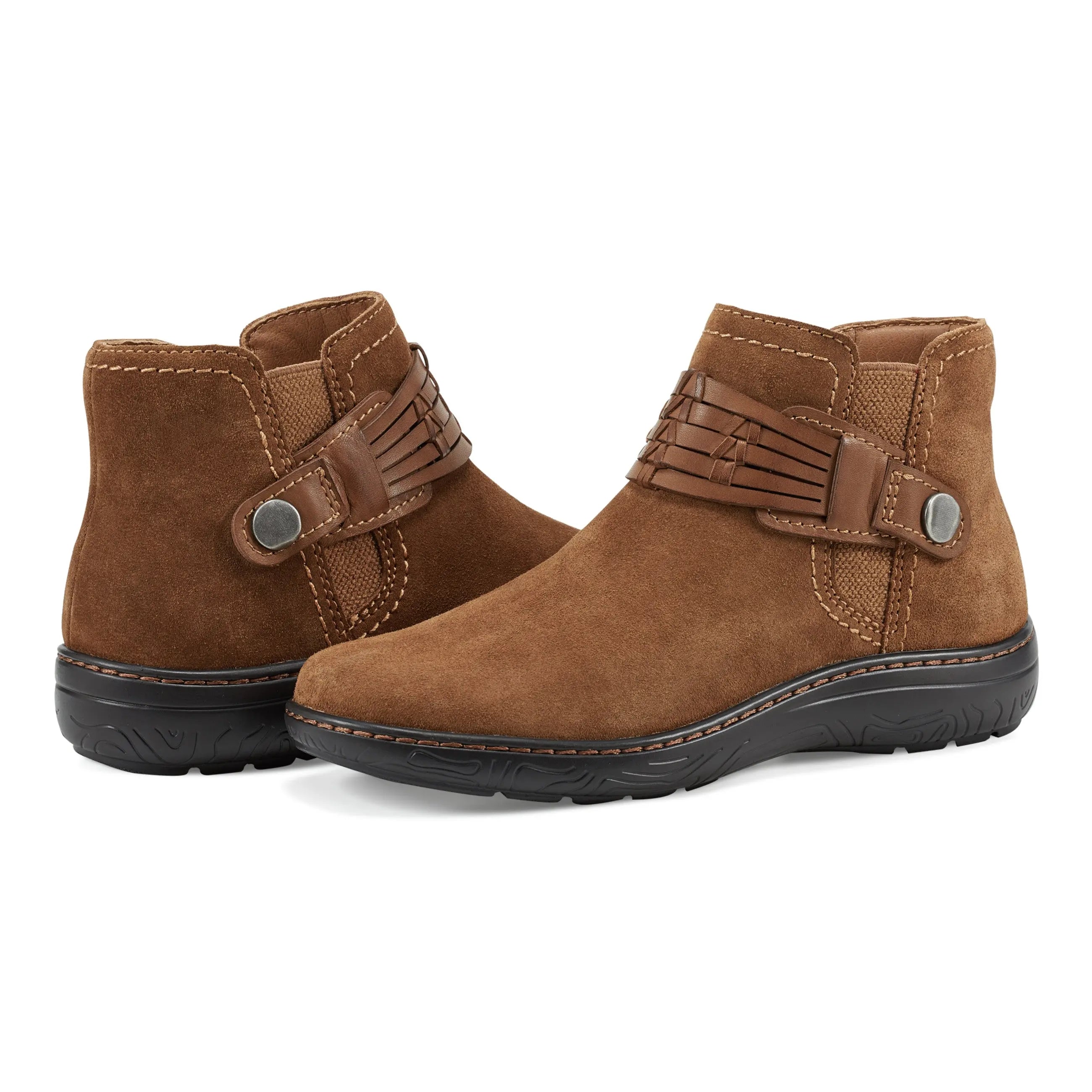 Synal Women's Flat Casual Booties - Comfortable Slip-On Ankle Boots for Everyday Wear | Perfect for Work, Travel & Outdoor Activities