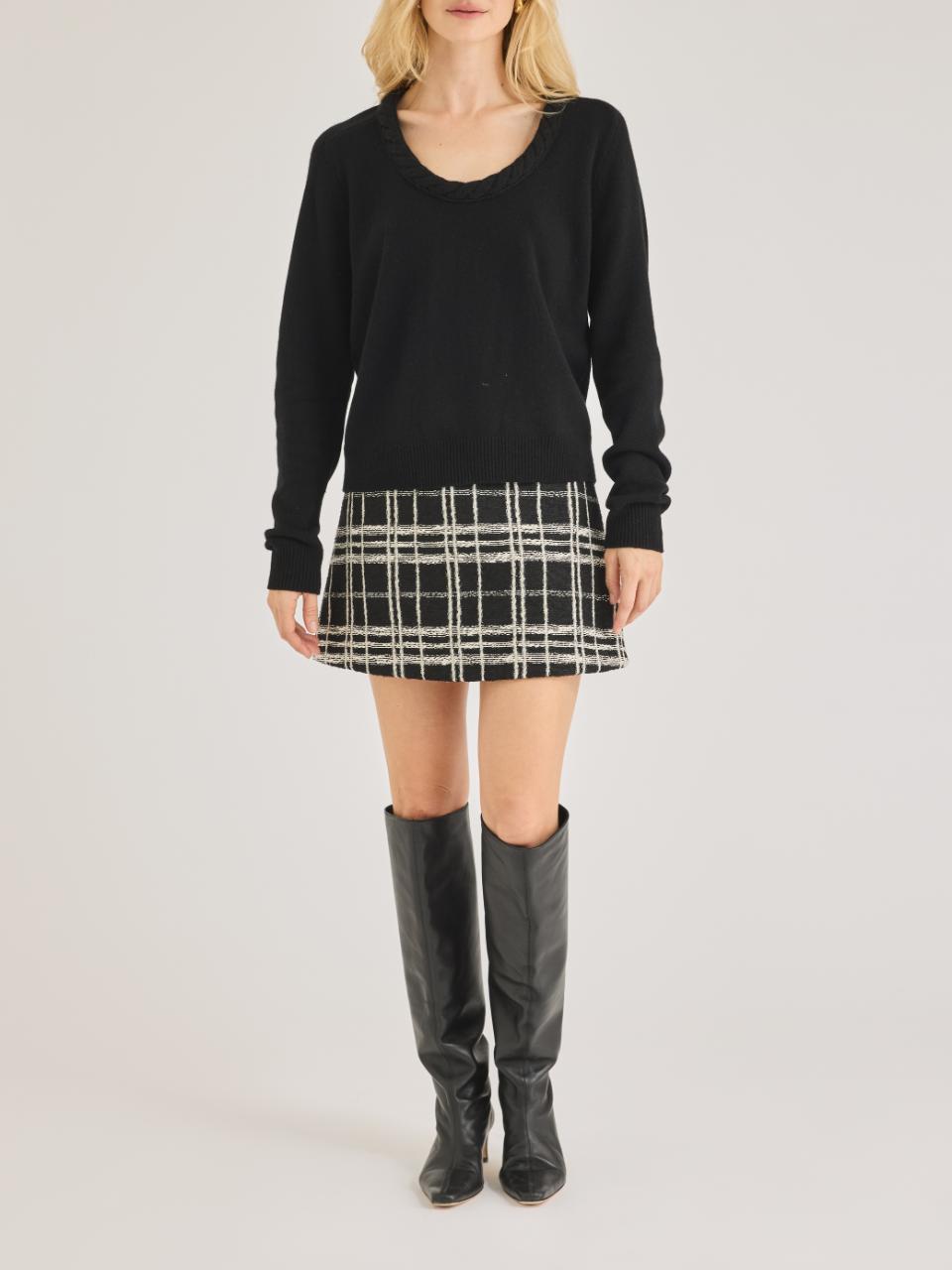Frankel Black Sweater for Women - Soft & Cozy Knit Pullover - Perfect for Fall & Winter Outfits, Casual Wear & Office Style
