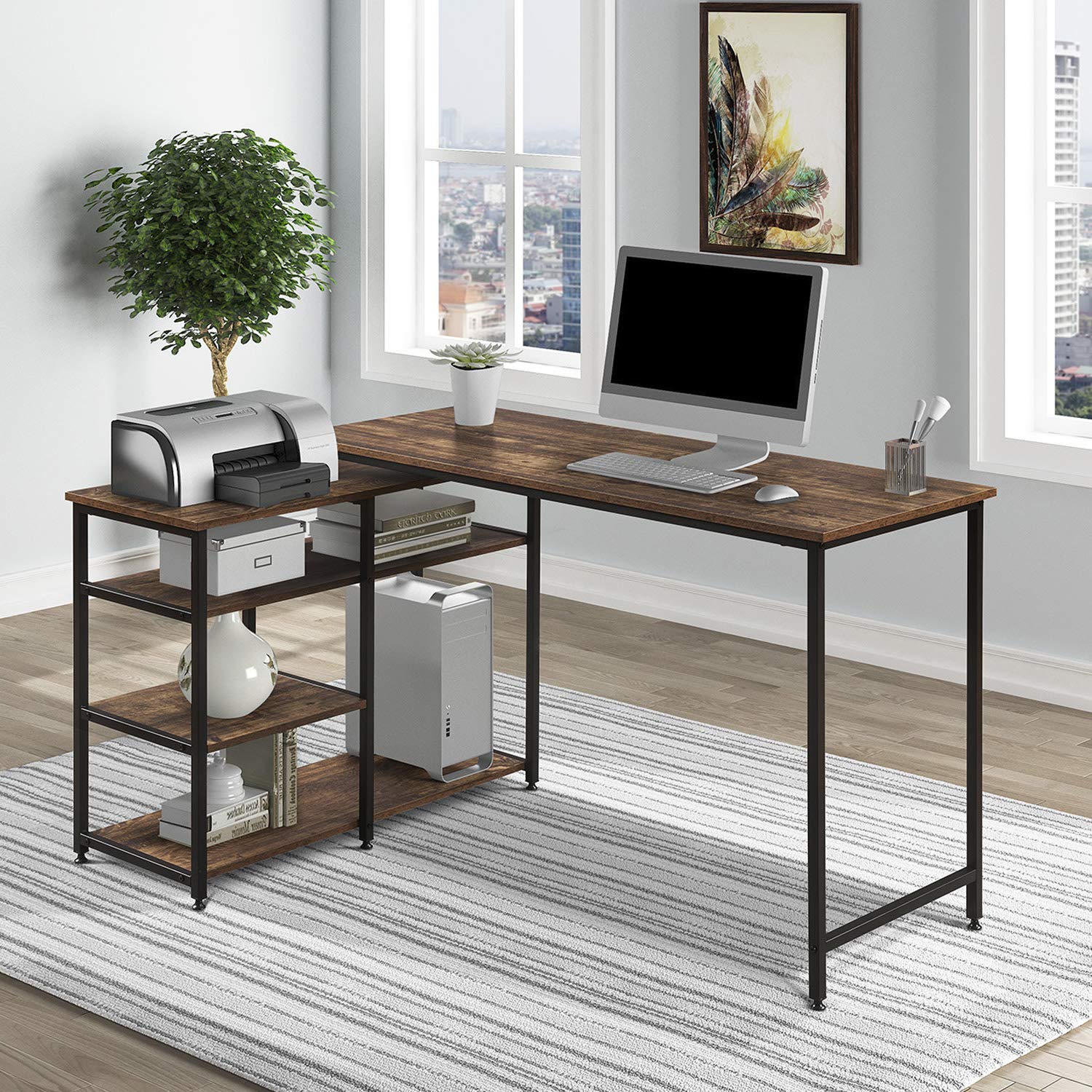 L-Shaped Gaming Desk 47