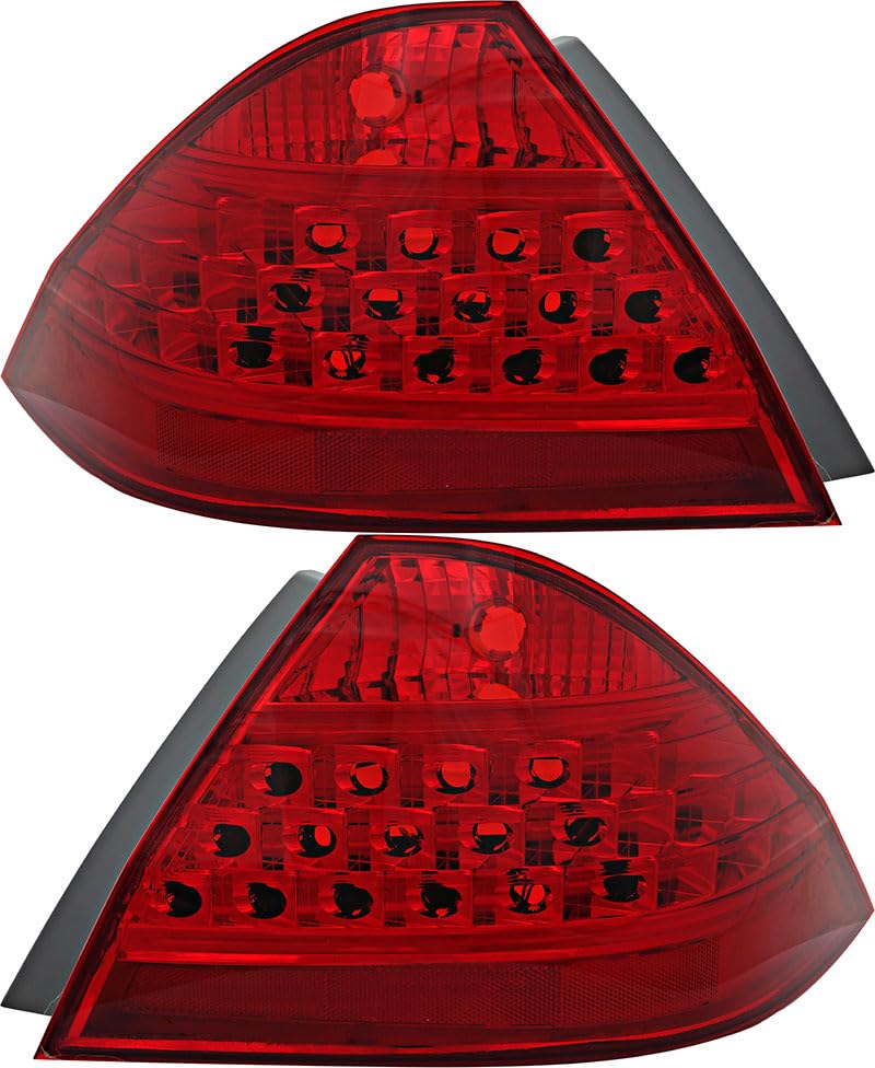 2006-2007 Honda Accord Sedan LED Tail Lights Pair - Left & Right Side Replacement Lamps - Enhance Visibility & Style for Night Driving