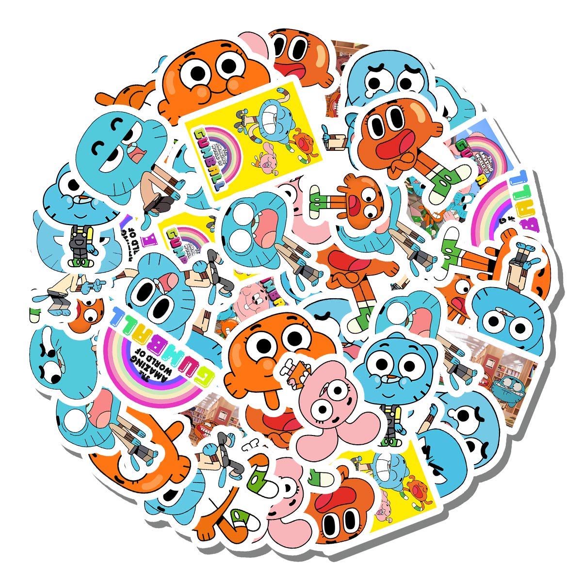 20 PCS Aesthetic Vinyl Stickers - Colorful Gumball Design, Waterproof Decals for Water Bottle, Laptop, Scrapbooking, Luggage, Guitar & Skateboard - Perfect for DIY Crafts, School Supplies & Personalizing Your Belongings